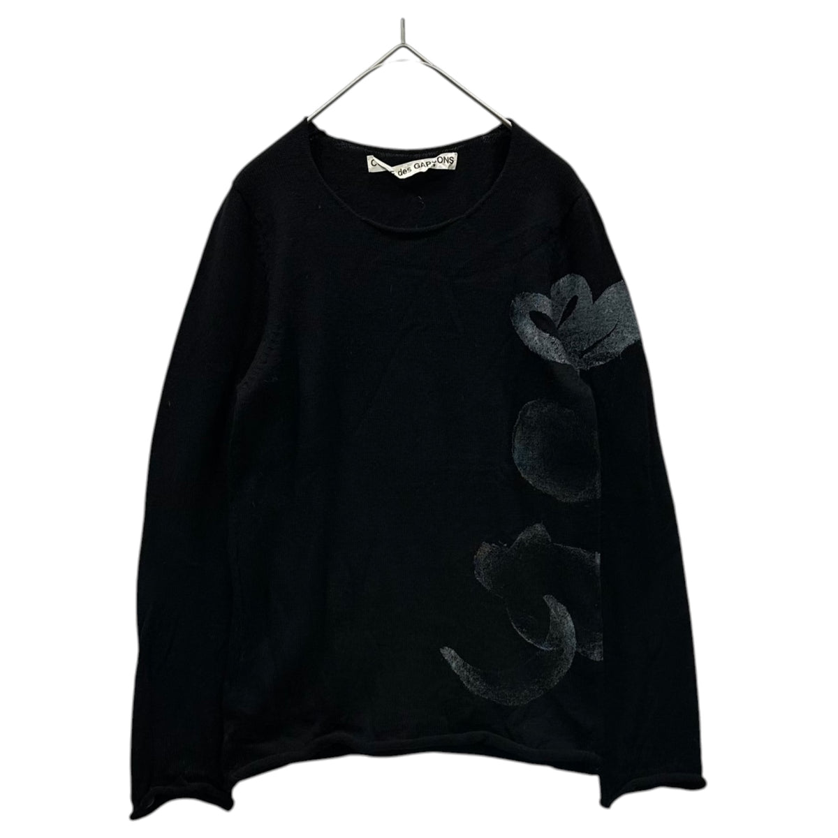 COMME des GARCONS(コムデギャルソン) 1995AW Floral-Printed Knitwear 花柄 プリント ニット GN-040200 FREE ブラック×グレー AD1995 90s アーカイブ