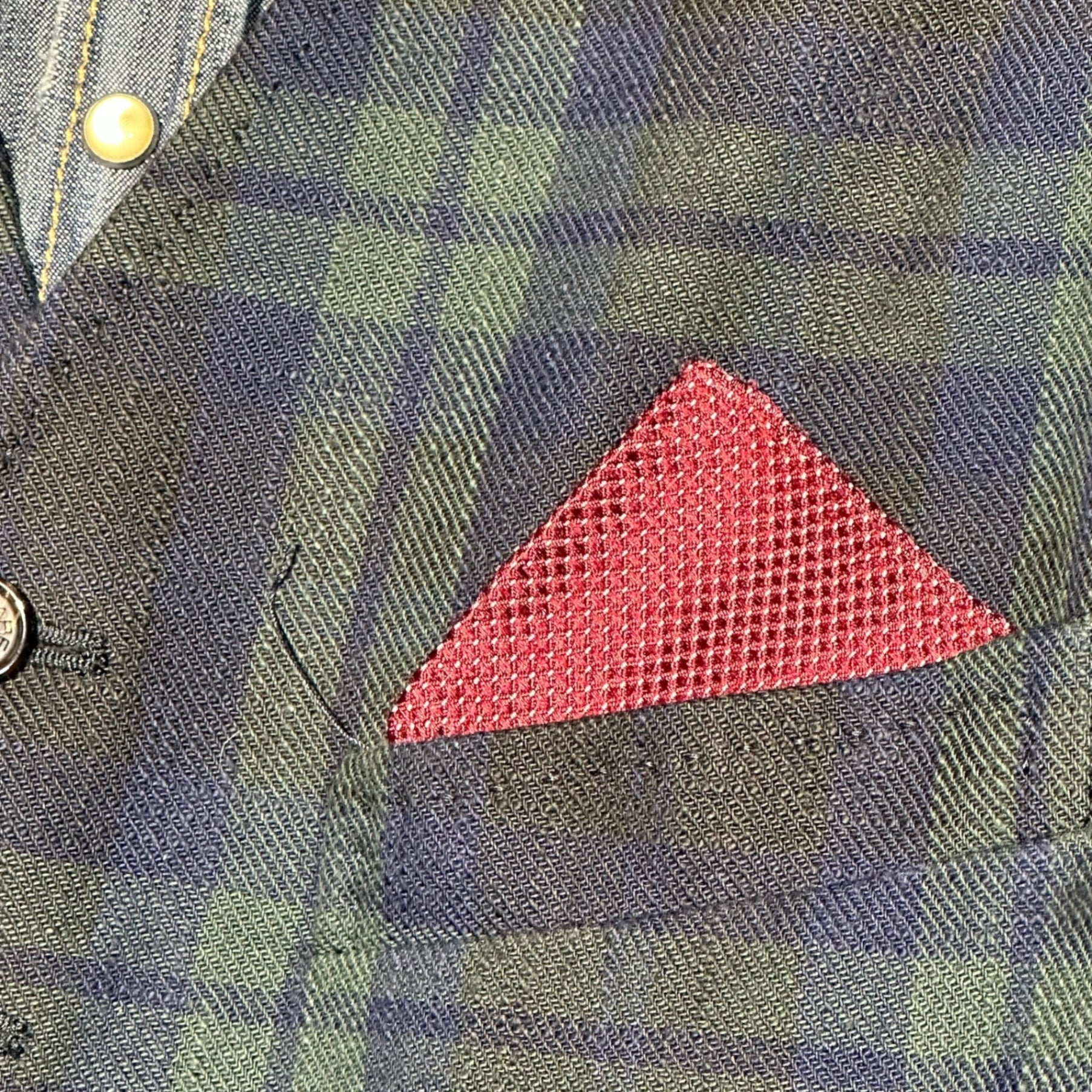 DSQUARED2(ディースクエアード) Vintage processed vest docking denim shirt ヴィンテージ加工 ベスト ドッキング デニム シャツ 46(S) インディゴ