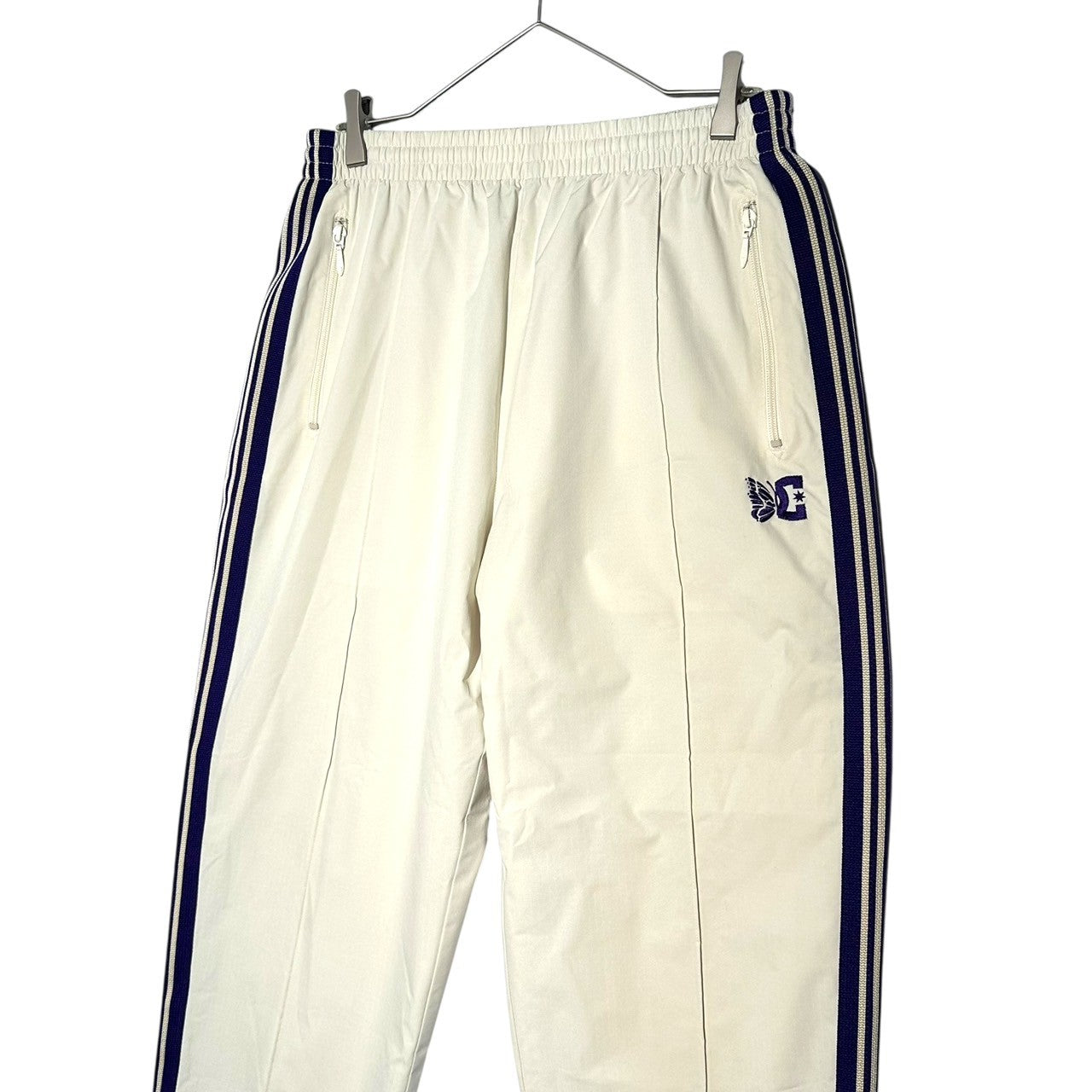 NEEDLES×DC SHOES(ニードルズ×ディーシー) Track Pant - Poly Ripstop トラック パンツ MR606 S アイボリー×パープル コラボ ジャージ