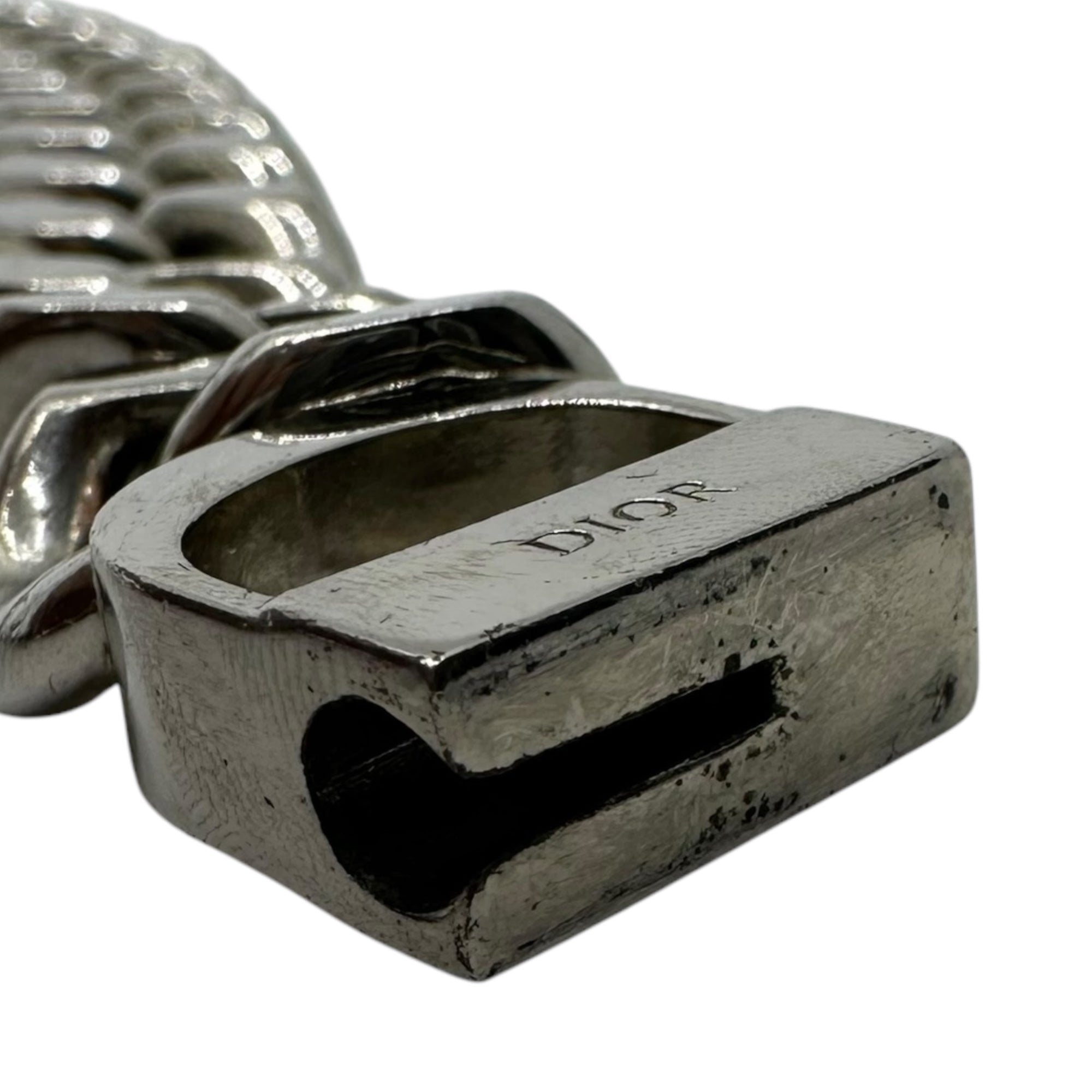 Christian Dior(クリスチャンディオール) CD ICON chain link necklace アイコン チェーンリンク ネックレス シルバーカラー 箱、購入時のレシート付属