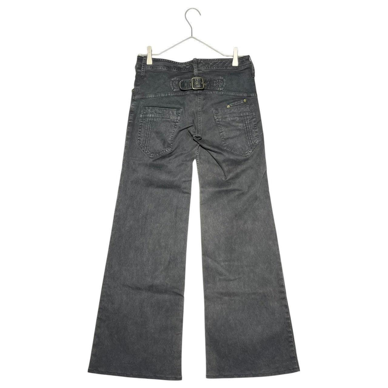 SHARE SPIRIT(シェアースピリット) 00's Baggy flare gimmick pants バギー フレア ギミック パンツ 38 グレー Y2K