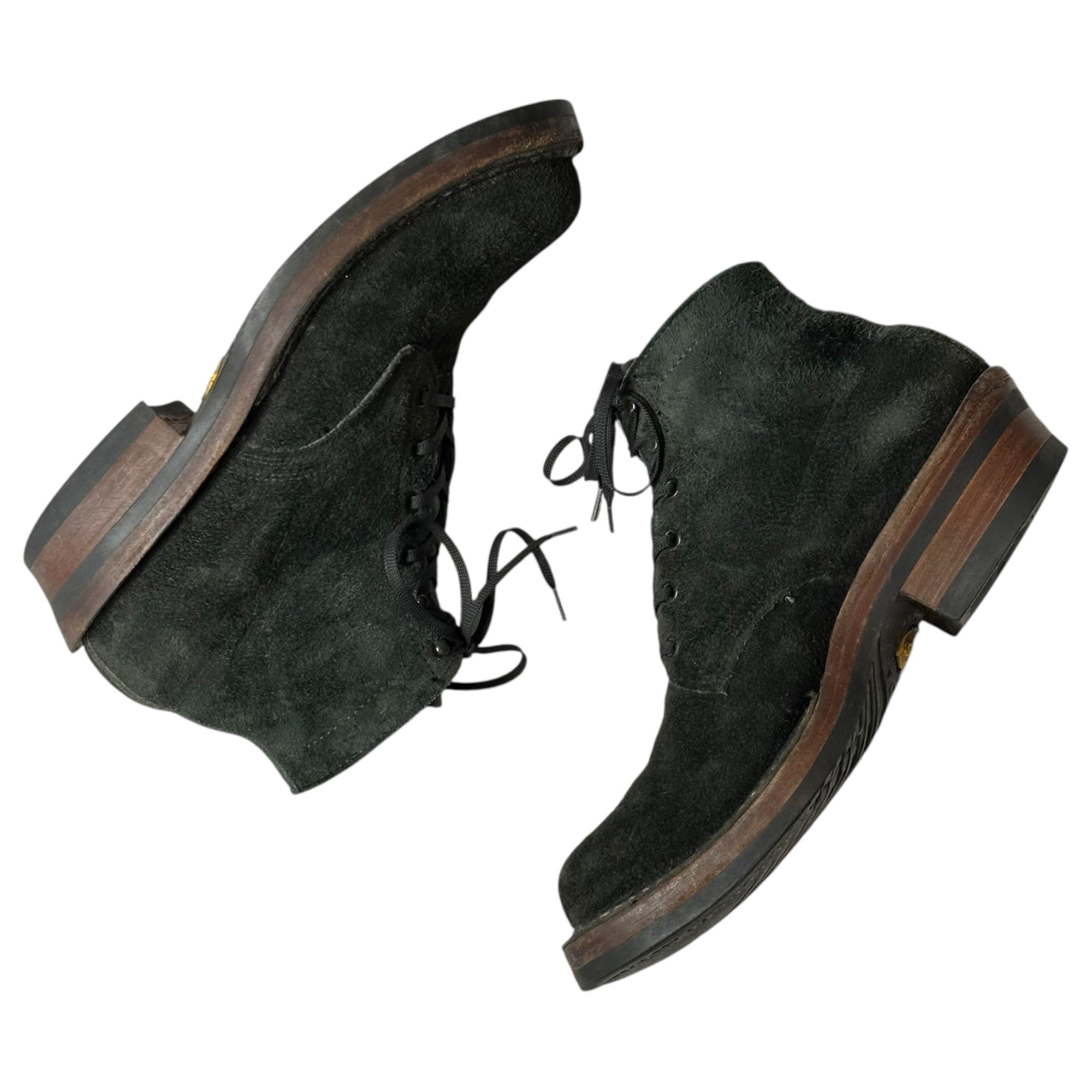 WHITE’S BOOTS(ホワイツブーツ) Semi-dress Lace-up Boots セミドレス レースアップ ブーツ スウェード スエード 9 1/2 E(27.5~28.0cm程度) ブラック スウェード × レザー コンビ