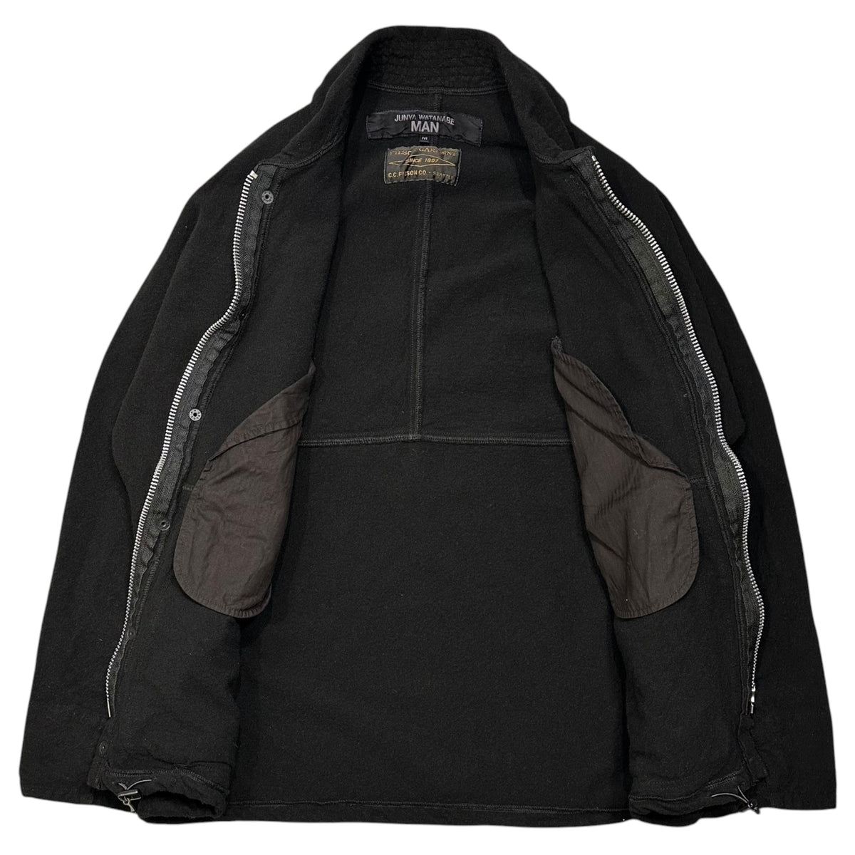 JUNYA WATANABE MAN(ジュンヤワタナベマン) 2025AW FILSON W-name wool-acrylic twill jacket Wネーム ウール アクリル ツイル ジャケット WP-J012 M ブラック AD2025