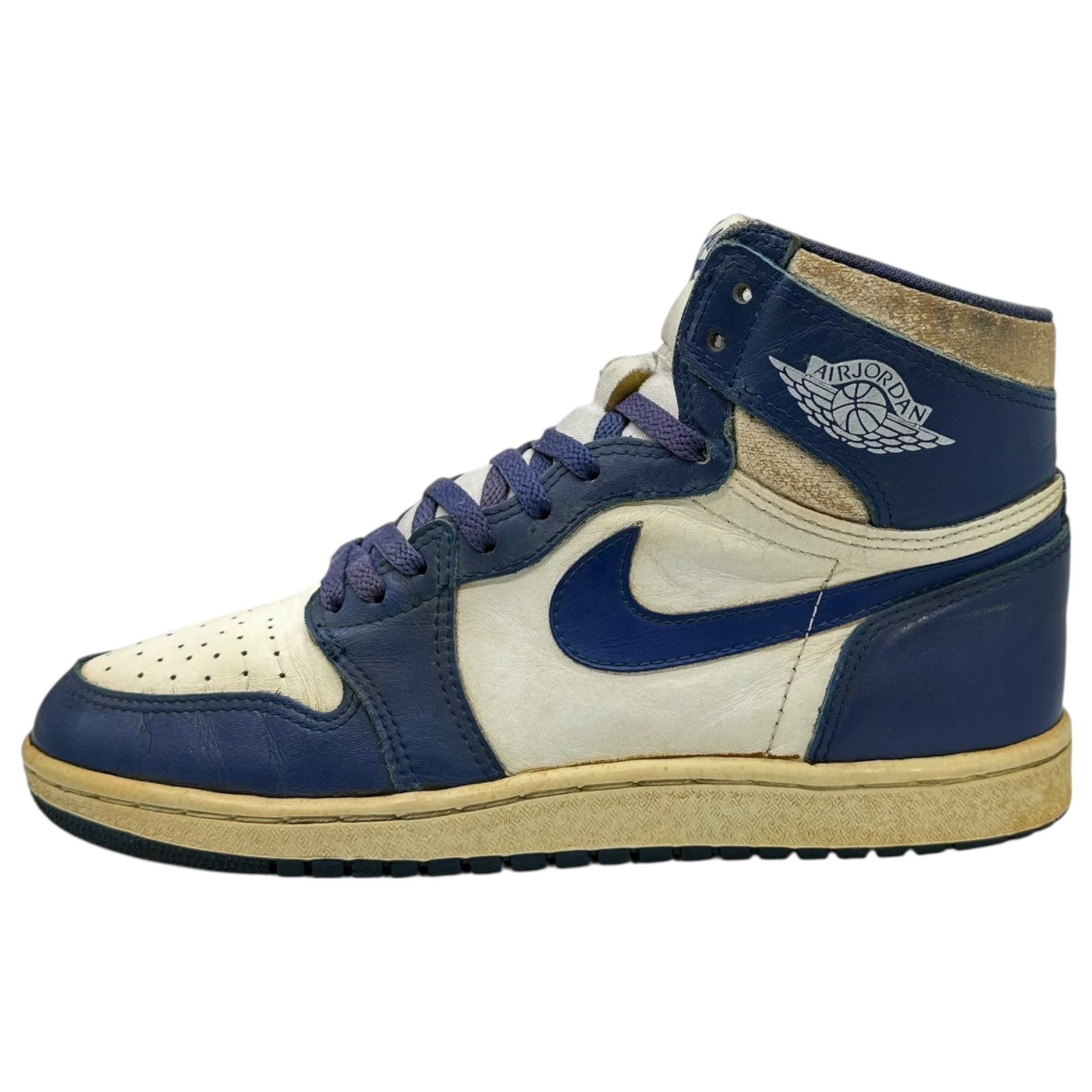 NIKE(ナイキ) 1985 AIR JORDAN 1 ”KENTUCKY” WHITE ROYAL エアジョーダン 1 ケンタッキー ホワイト ロイヤル US 9程度(27cm程度) ブルー×ホワイト 80’s 80年代 1985年製 ヴィンテージ AJ1 ハイカット スニーカー