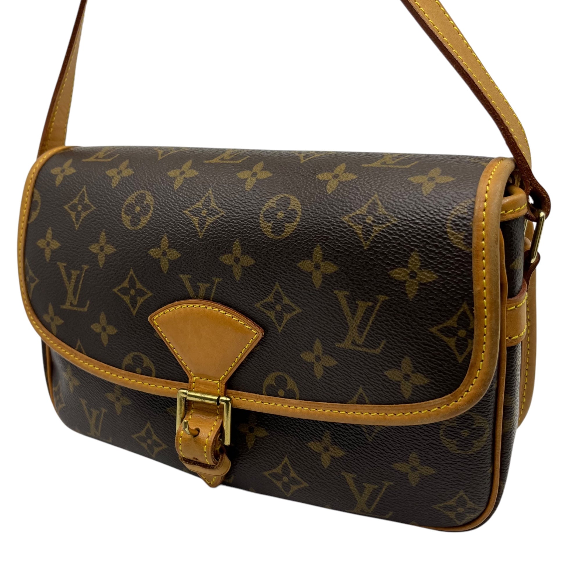 LOUIS VUITTON(ルイヴィトン) 00's Vintage sologne flap shoulder bag ヴィンテージ ソローニュ フラップ ショルダー バッグ 04年製 M42250 ブラウン 製造番号:SL0044