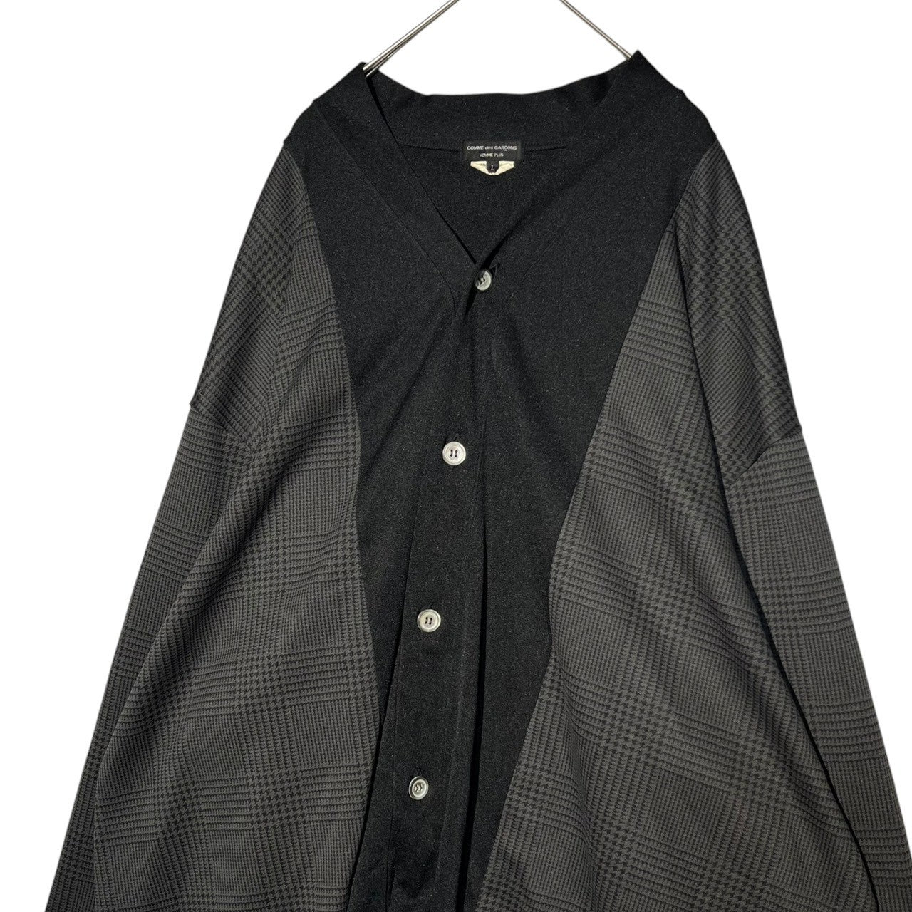 COMME des GARCONS HOMME PLUS(コムデギャルソンオムプリュス) 21AW DARKROOM期 docking cardigan ダークルーム ドッキング カーディガン PH-T002 L ブラック AD2021