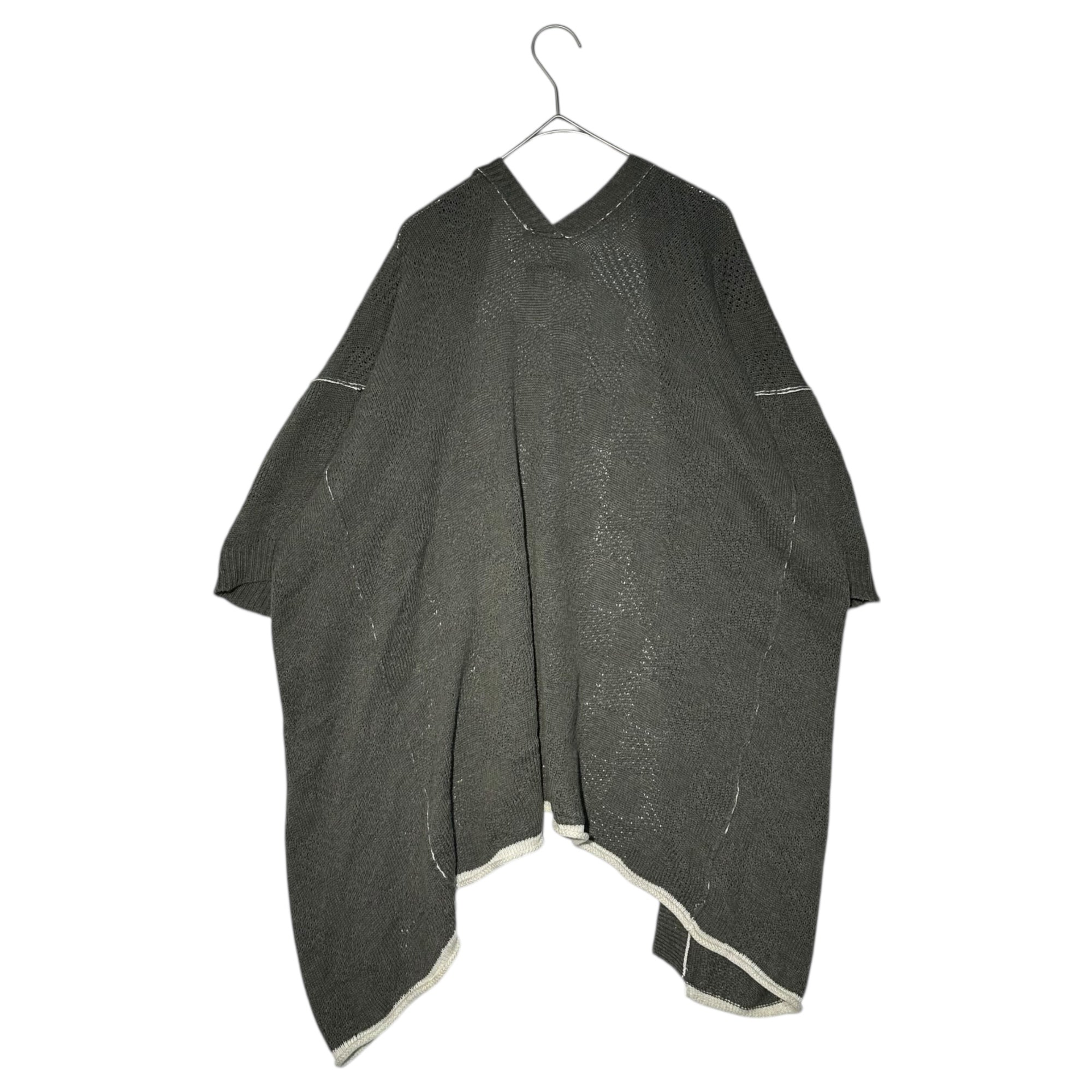 Y's(ワイズ) Shaped Sleeveless Cotton Knit Dress 変形 ノースリーブ コットン ニット ワンピース YO-K05-070 2 グレー サロペット