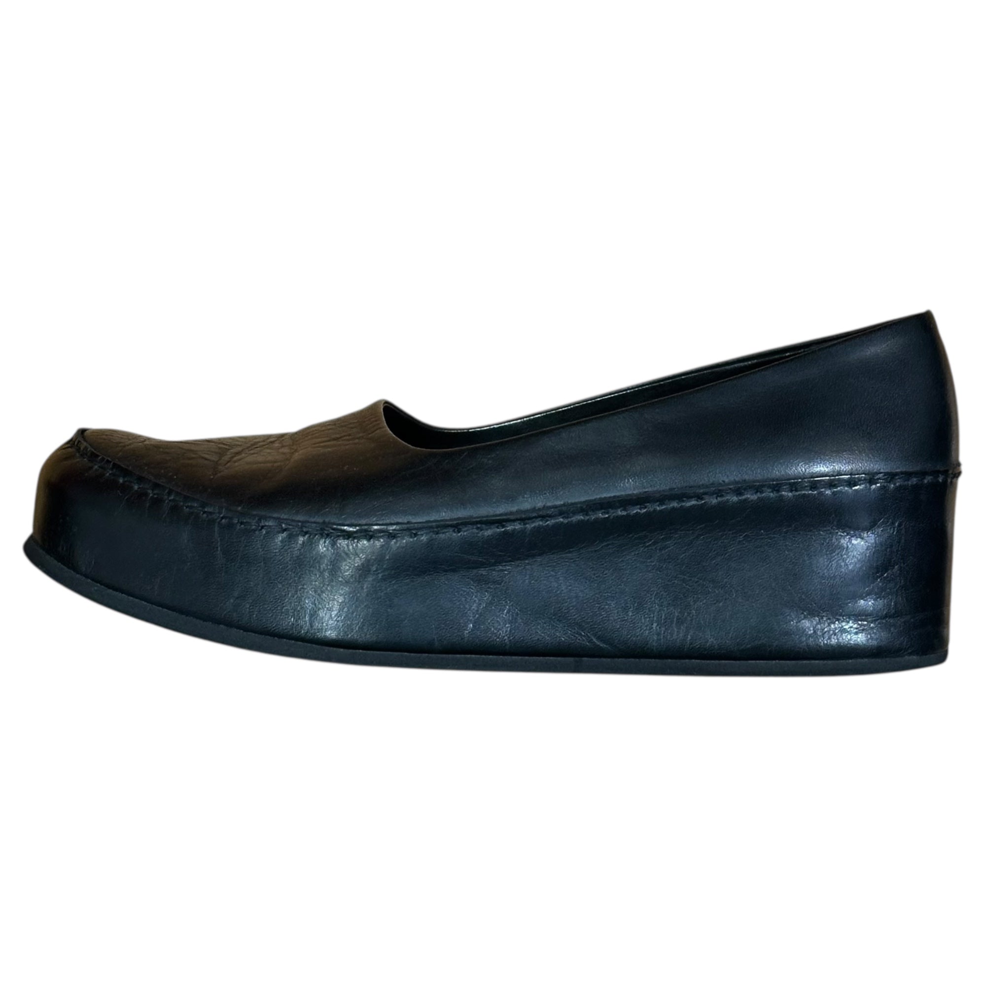 Y's(ワイズ) Platform Flats All Leather 厚底 オール レザー フラットシューズ パンプス YM-E05-761-2-3 3(23.5cm程度) ブラック