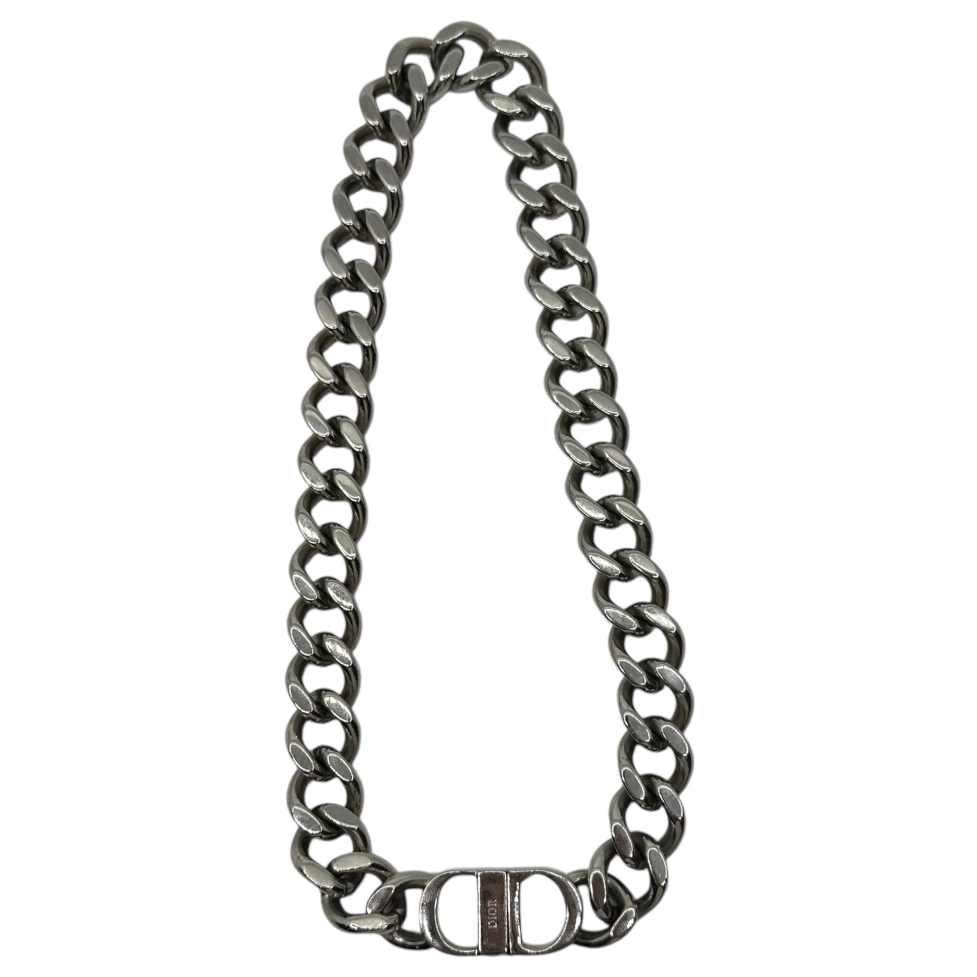 Christian Dior(クリスチャンディオール) CD ICON chain link necklace アイコン チェーンリンク ネックレス シルバーカラー 箱、購入時のレシート付属