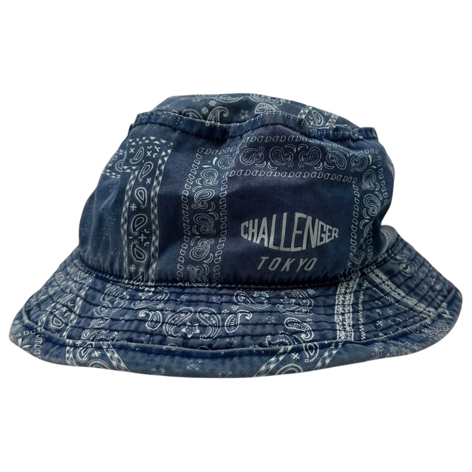 CHALLENGER(チャレンジャー) Paisley Bucket Hat ペイズリー バケット ハット インディゴ×ホワイト