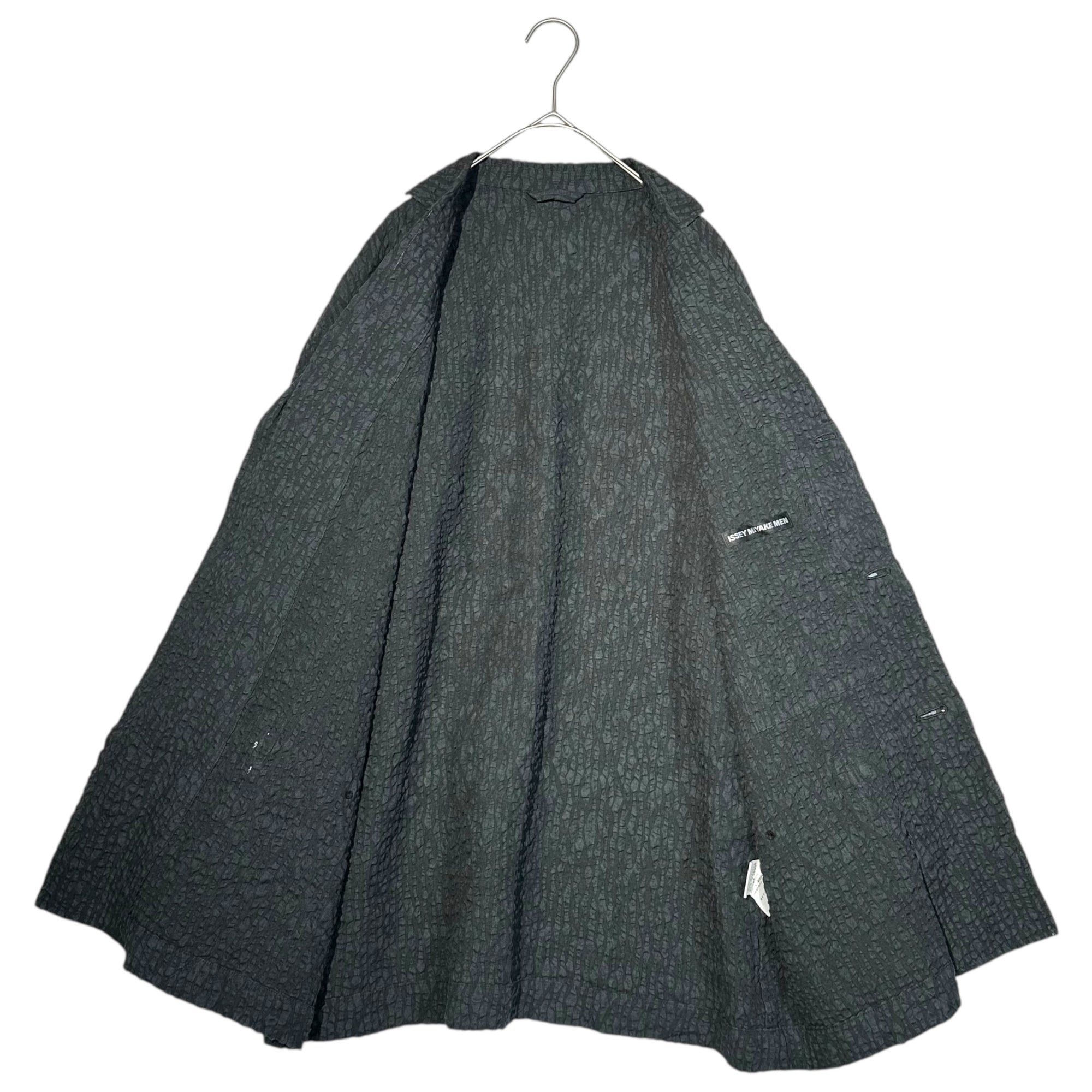 ISSEY MIYAKE MEN(イッセイミヤケメン) 18SS Rippled Front Pockets Casual Jacket リップル加工 フロントポケット カジュアル ジャケット ME81FD246 2(M程度) ネイビー×ブラック