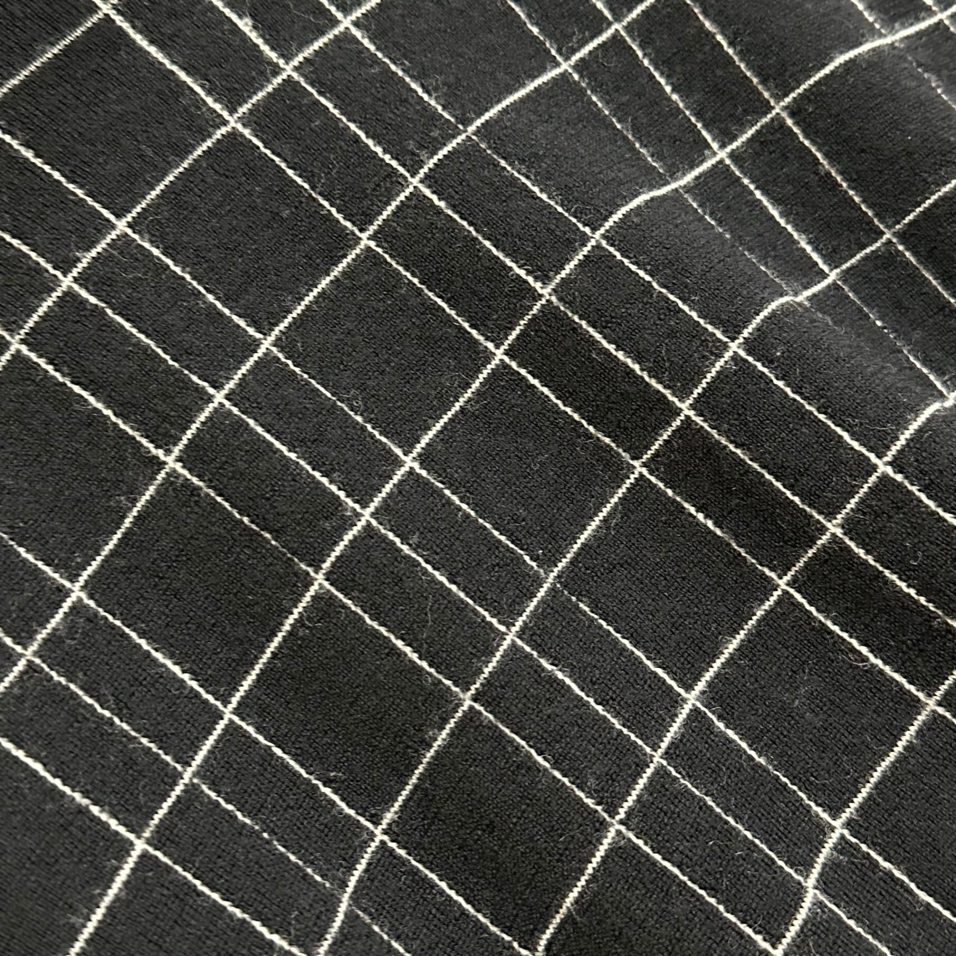 Y's for men(ワイズフォーメン) 1990's Old Random-Check Turtleneck Knit オールド ランダム チェック タートルネック ニット MH-T08-132 FREE ブラック×ホワイト 90s アーカイブ