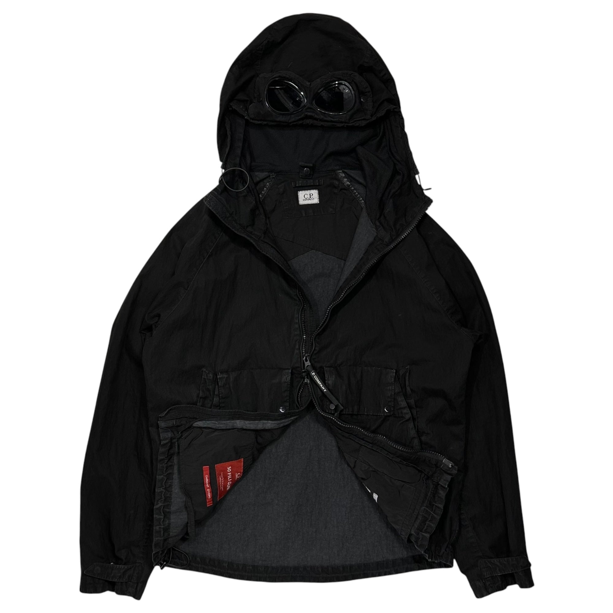 C.P.COMPANY(シーピーカンパニー) 2022SS 50 FILI GUM GOGGLE JACKET ガーメントダイ ゴーグル ジャケット 12CMOW209A 48 ブラック