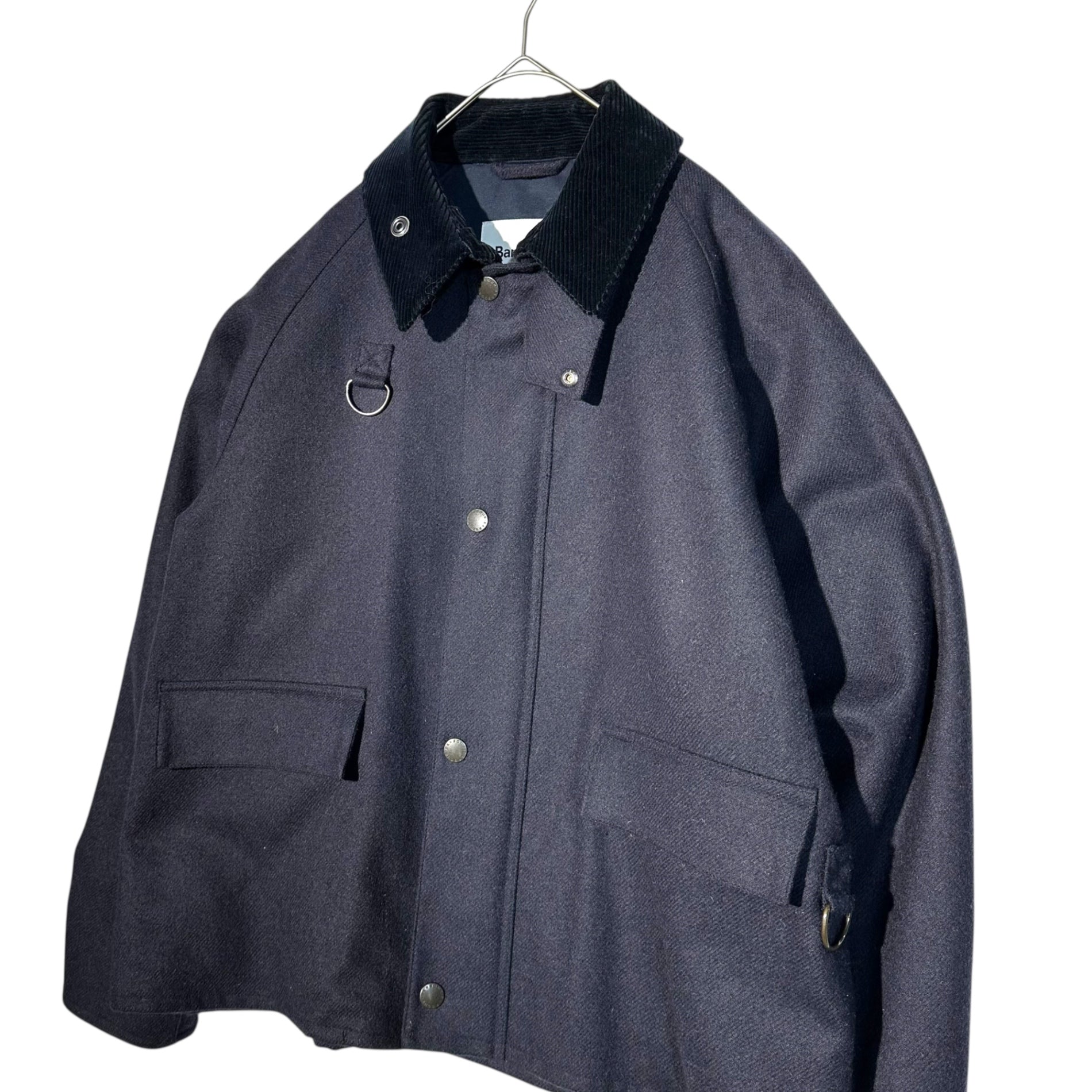 Barbour(バブアー) BY MALLALIEUS SPEY JACKET マラリウス スペイ フィッシング ウール ジャケット 2102023 L ネイビー ブルゾン ショート丈