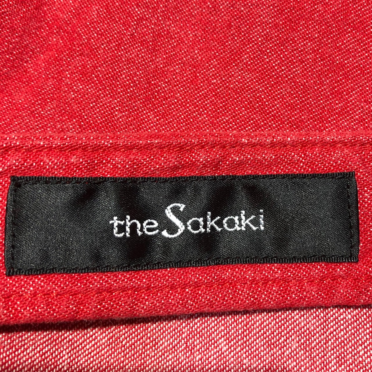 the Sakaki(ザサカキ) コットン羽織シャツ M レッド 廃版ブランド