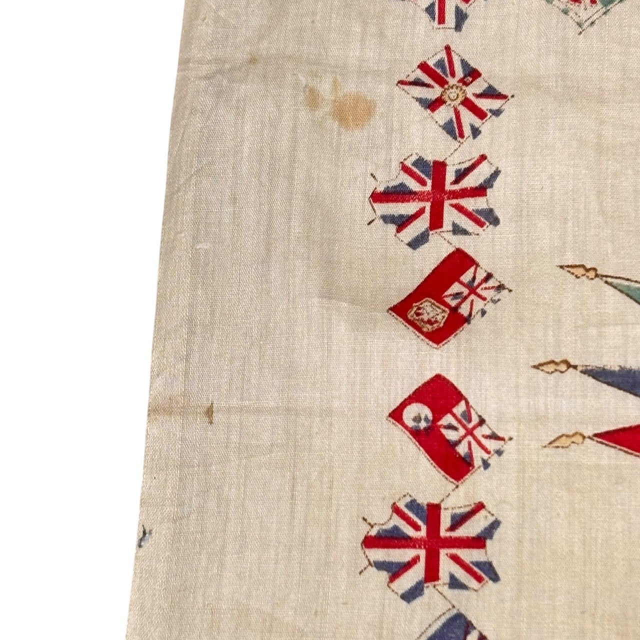 VINTAGE(ヴィンテージ) 1910's WW1 Allied Wars Printed Bandana 第一次世界大戦 プリント バンダナ ベージュ 1910年代 アンティーク TILL THE BOYS HOME