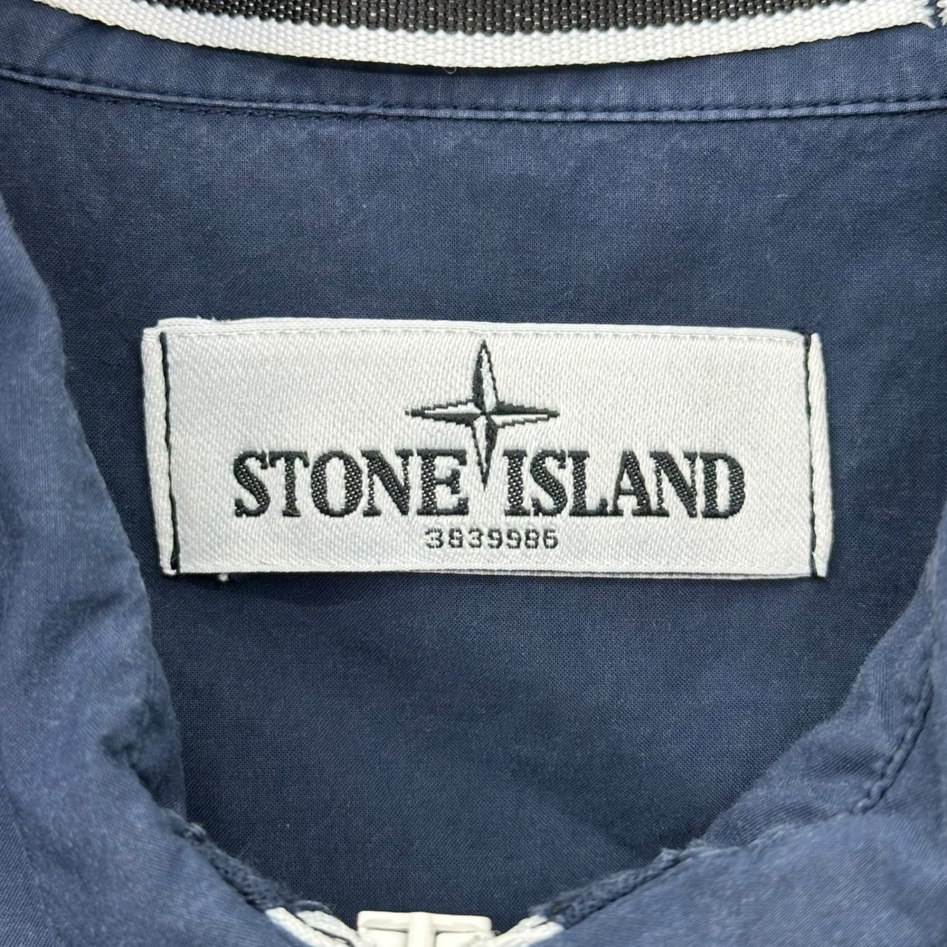 STONE ISLAND(ストーンアイランド) 13SS Cotton Zip-Up Shirt コットン ジップ アップ シャツ 581512702 XL ネイビー 長袖