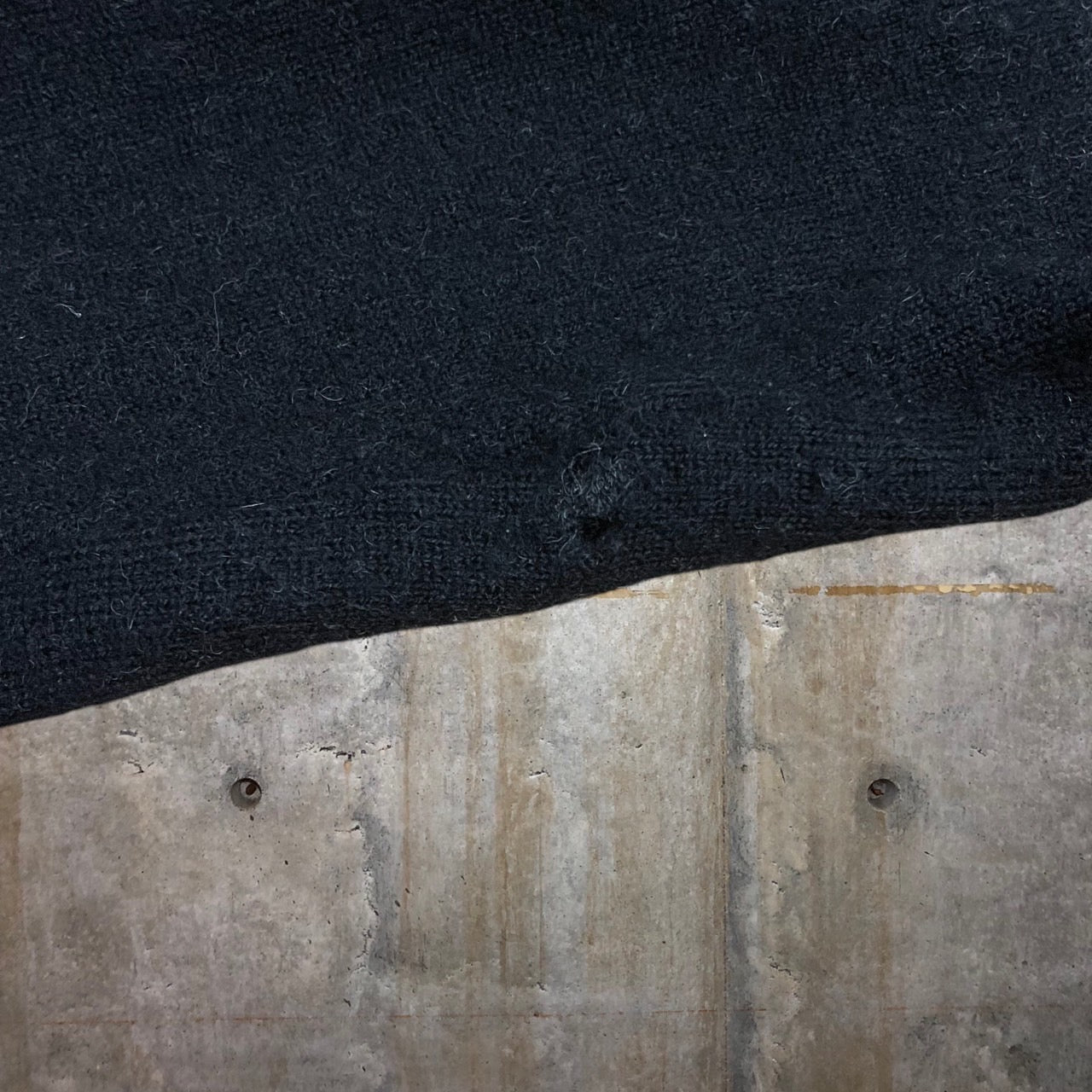 COMME des GARCONS HOMME(コムデギャルソンオム) 80'sウールニットカーディガン/ニットポロシャツ HN-080250 ブラック 川久保玲 本人期