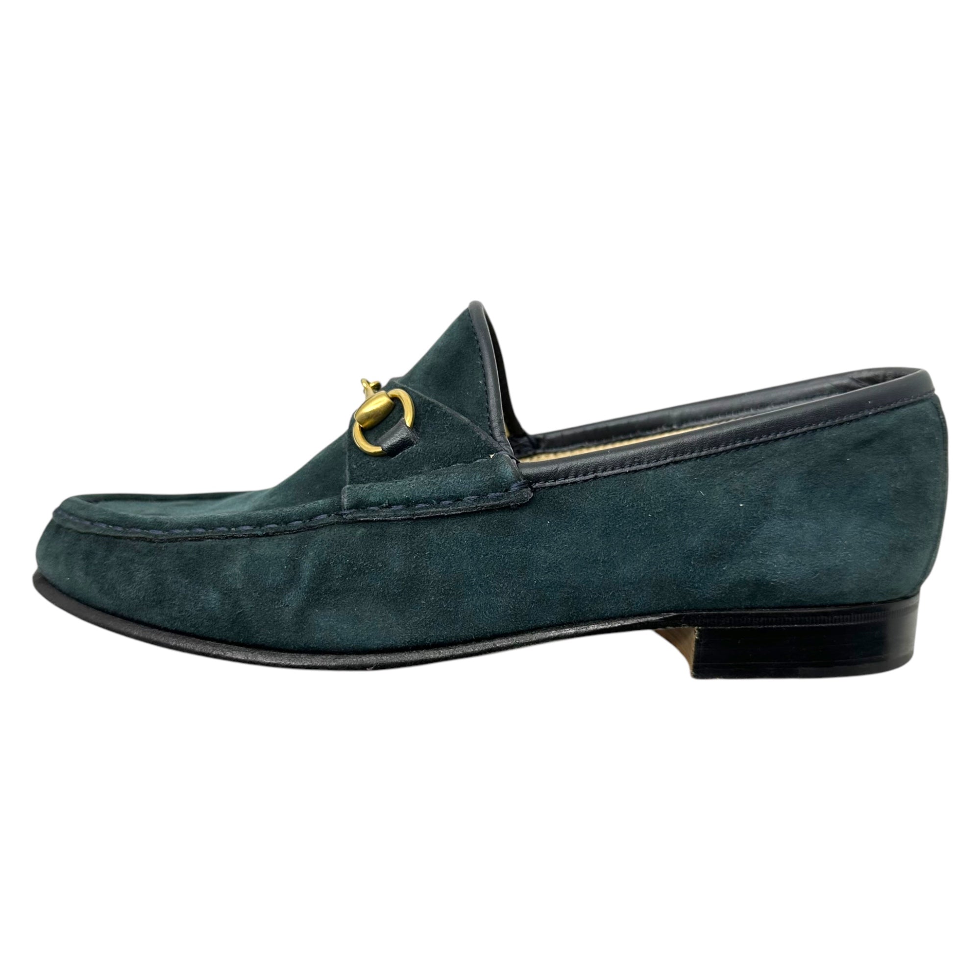 GUCCI(グッチ) Suede Leather Horsebit Loafer スウェード レザー ホース ビット ローファー 37(23cm程度) ダークネイビー