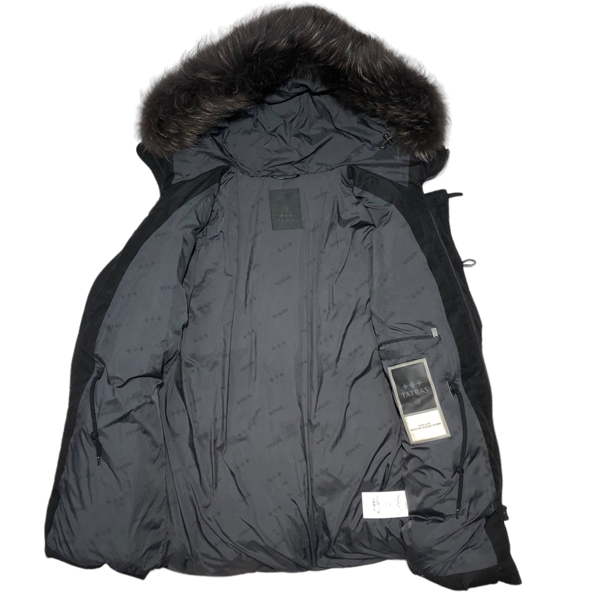 TATRAS(タトラス) R LINE DINANDO ディナンド ウール ナイロン ソリッド フーディ ダウン ブルゾン MTAT20A485-D 03(L程度) ブラック ジャケット