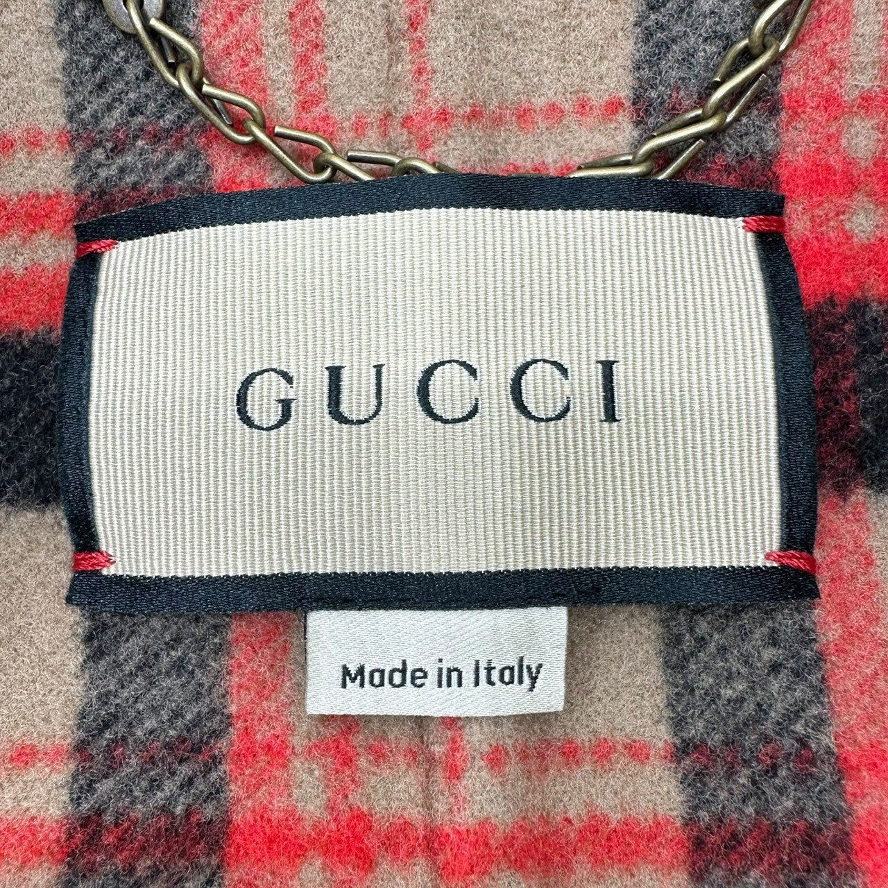 GUCCI(グッチ) 22AW Jumbo GG Canvas Wool Car Coat 698708 ZAIT6 ジャンボ GG キャンバス ウール コート 698708 48(ML程度) ベージュ ロゴ ロング