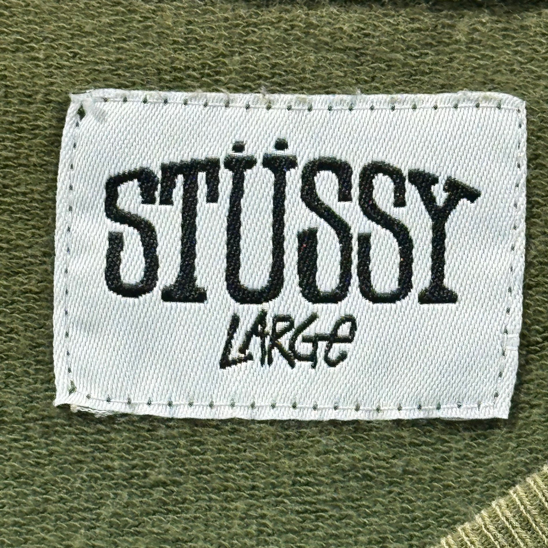 STUSSY(ステューシー) PEACE and PROSPeRITY Raglan long sleeve top ラグラン 長袖 カットソー CA 26629 501 表記無(L程度) ホワイト×カーキ