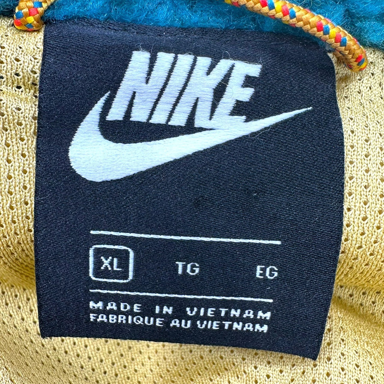NIKE(ナイキ) NSW HE HOODIE HZ WINTER ハーフジップ ボア フリース プルオーバー パーカー ジャケット BV3767-723 XL イエロー×ターコイズブルー