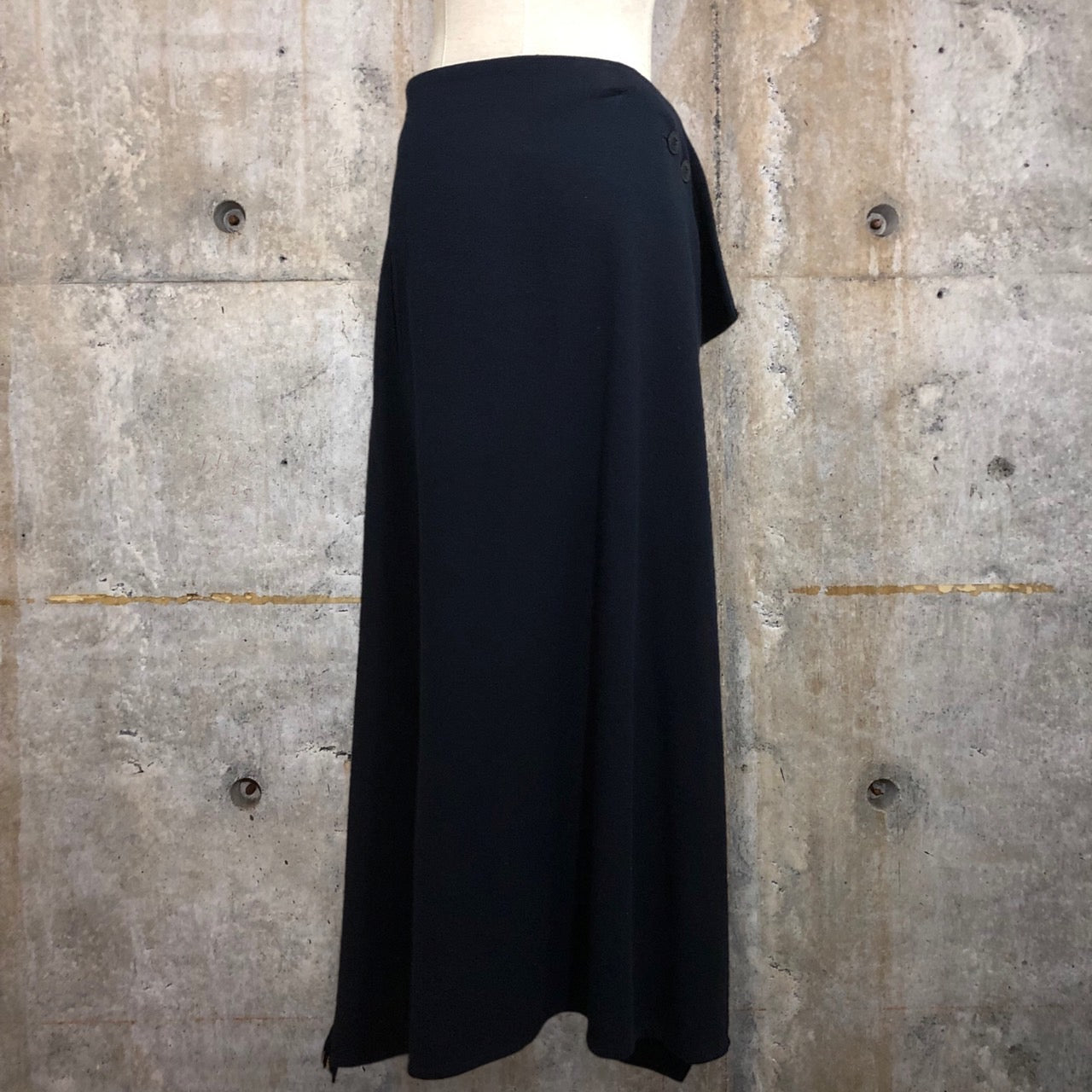 Y's(ワイズ) コットンウールフリンジロングスカート YC-S12-010 2 ネイビー