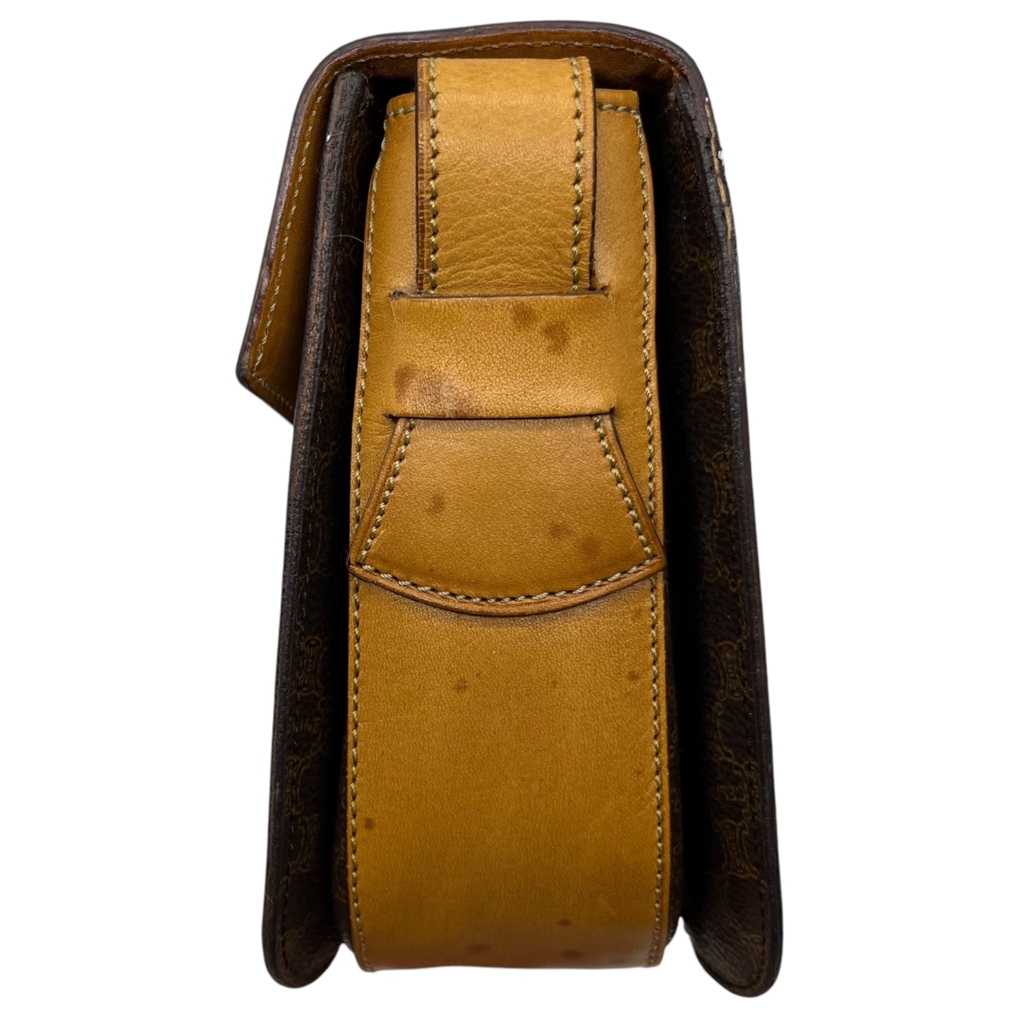 CELINE(セリーヌ) Macadam pattern shoulder bag マカダム柄 ショルダー バッグ F/01 ブラウン ヴィンテージ OLD