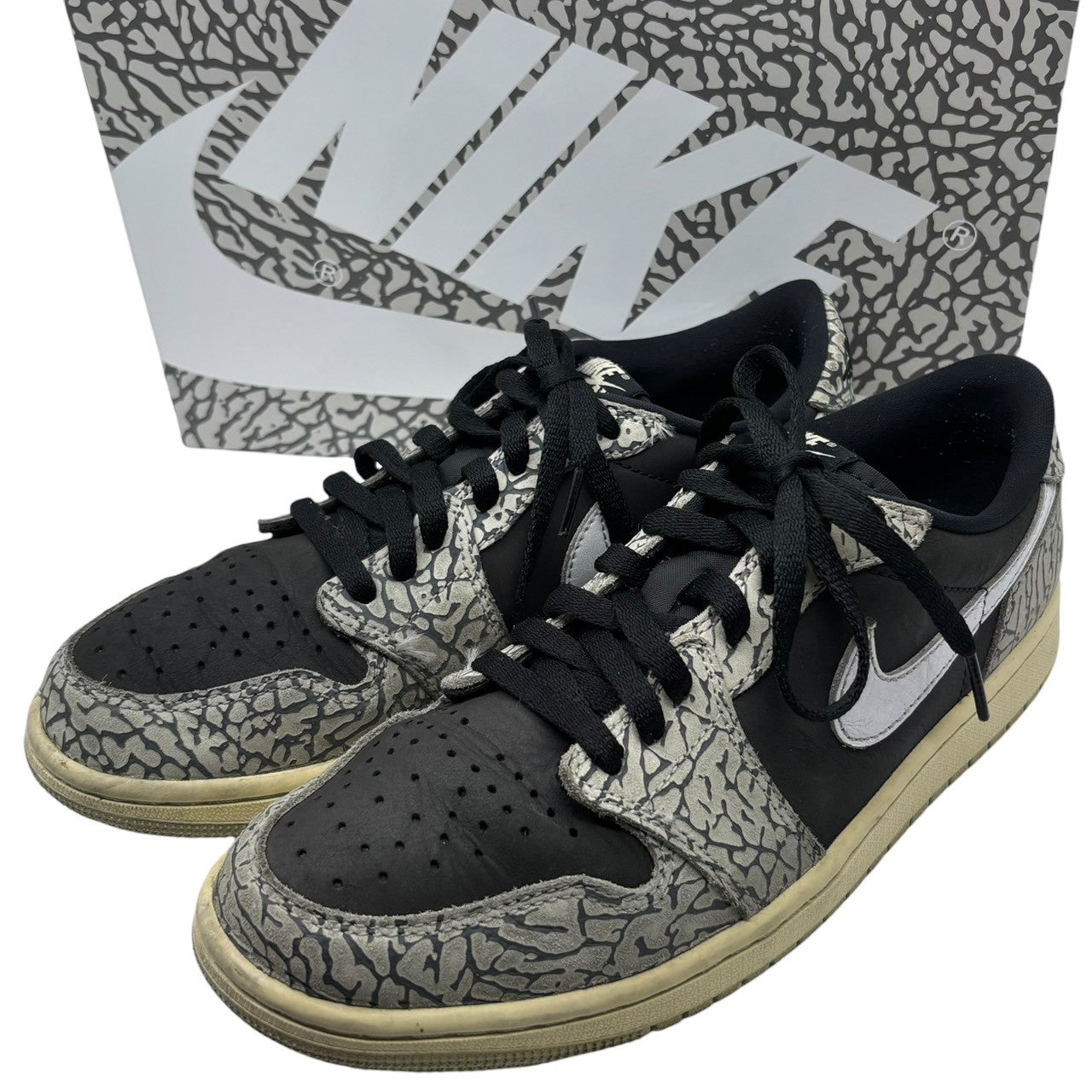 NIKE(ナイキ) Air Jordan 1 Retro Low OG "Black Cement" エアジョーダン 1 レトロ セメント CZ0790-001 26.5cm ブラック×グレー ローカット スニーカー