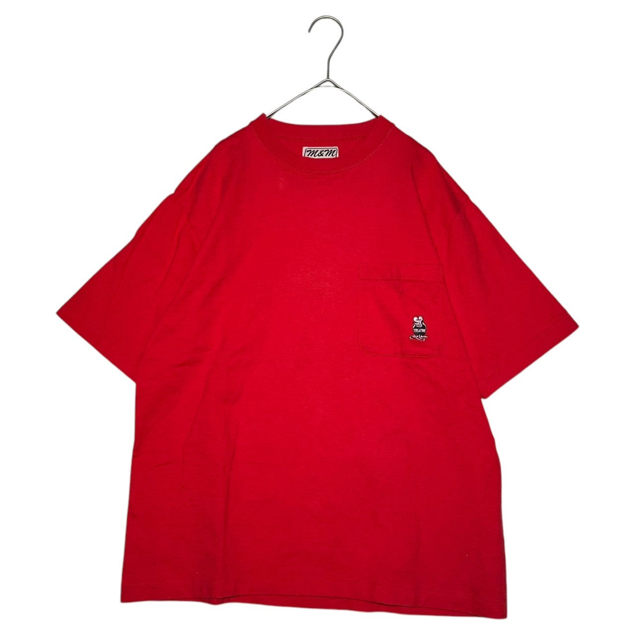 m&m CUSTOM PERFORMANCE(エムアンドエム) One point pocket T-shirt ワンポイント ポケットTシャツ S レッド