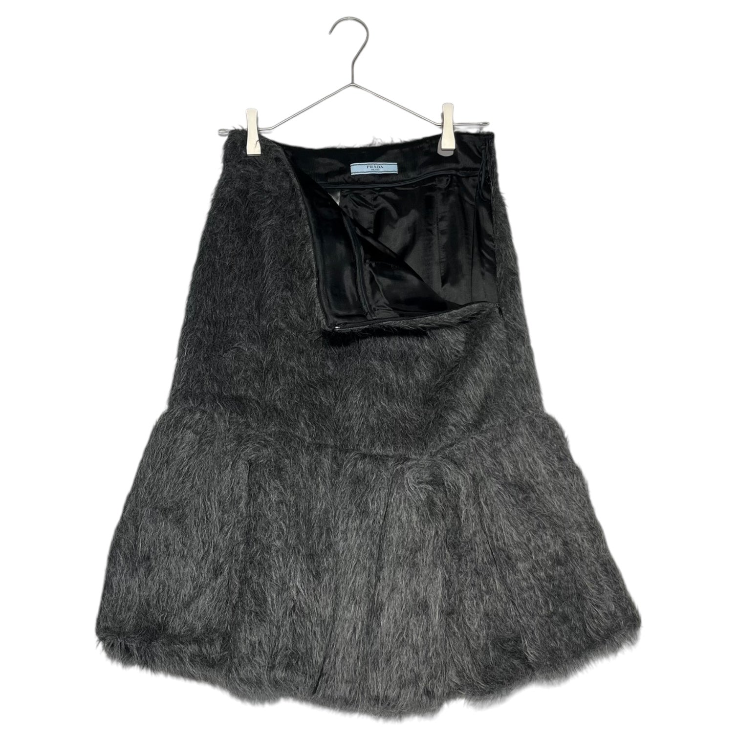 PRADA(プラダ) 17AW Alpaca shaggy mermaid skirt アルパカ シャギー マーメード スカート P190MG 36(S程度) グレー