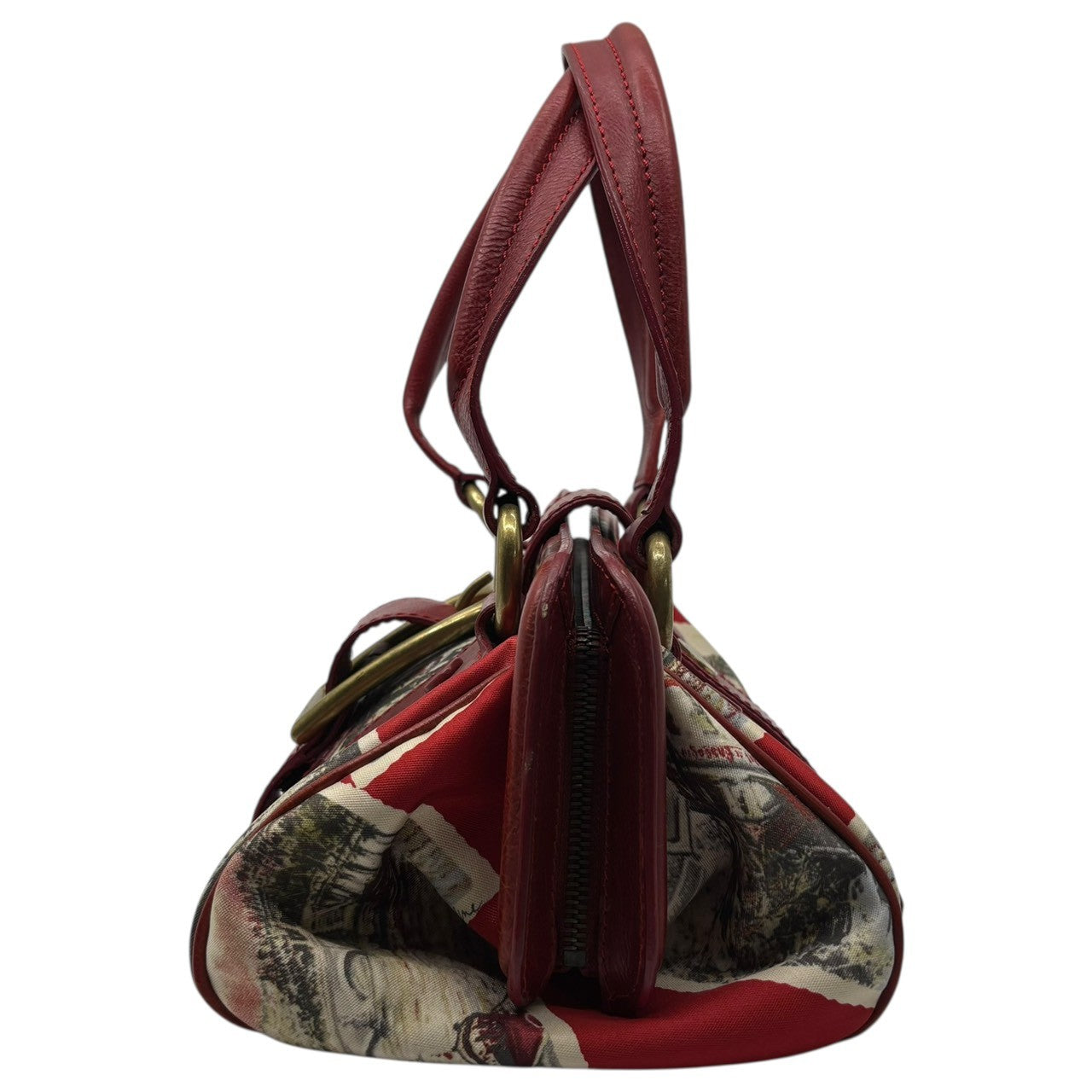 CELINE(セリーヌ) Vintage PARIS Limited Edition Ella Frame Hand Bag ヴィンテージ パリ 限定 エラ フレーム ハンド バッグ CE00/24 レッド ユニオンジャック