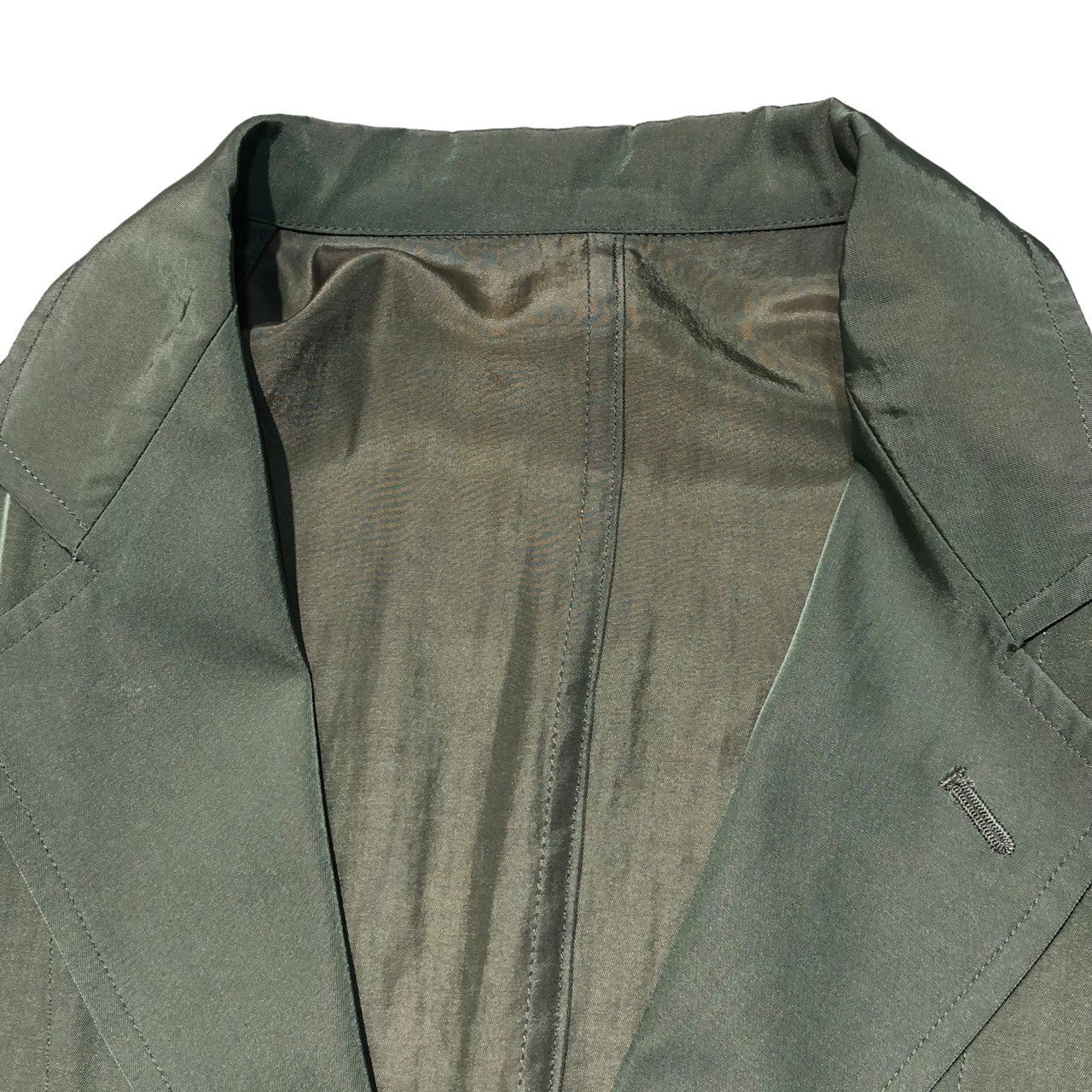 92SS エスニック期 Ethnic all silk pocket 3B jacket エスニック オール シルク ポケット 3B ジャケット PJ-110630 M カーキ AD1991 コレクションランウウェイ着用モデル