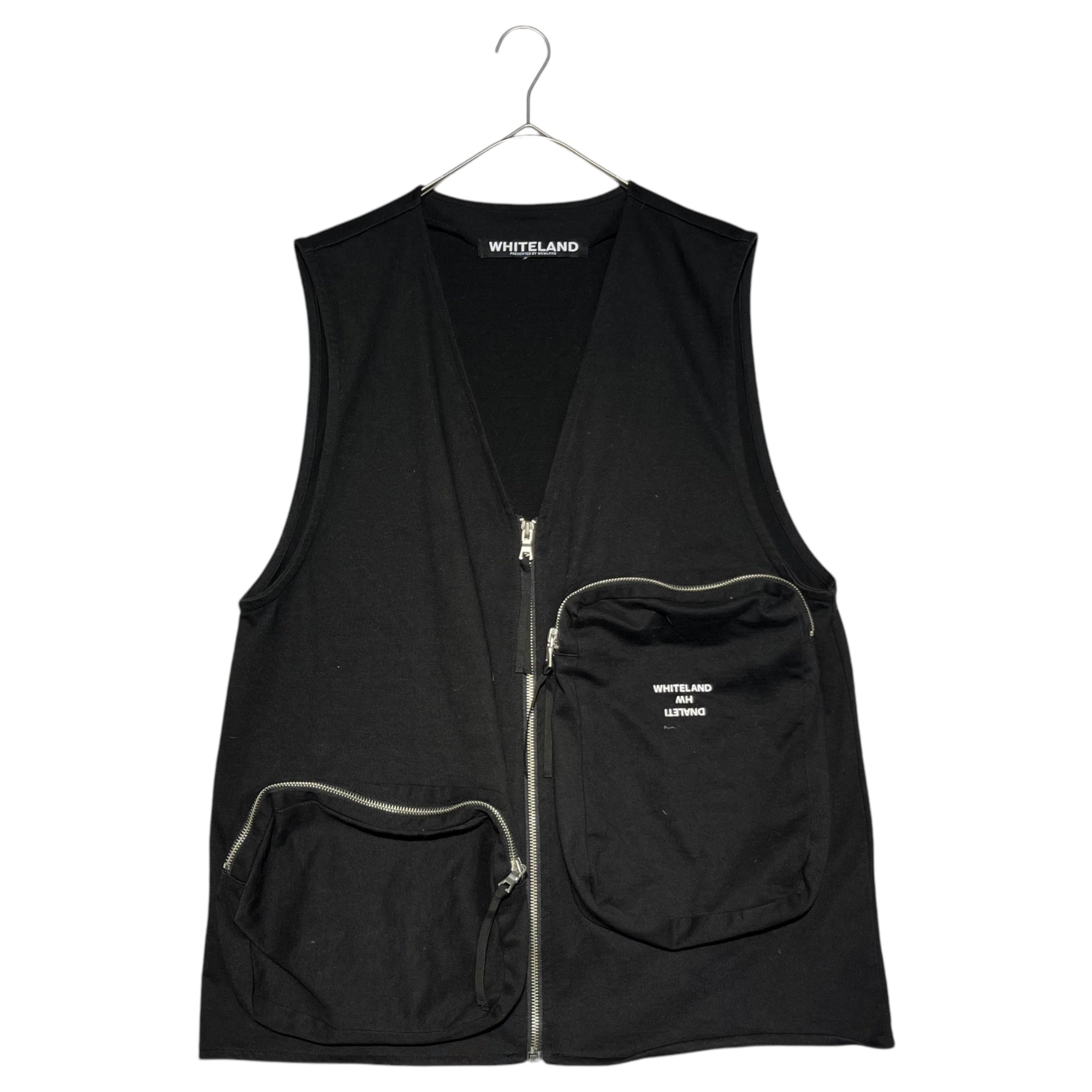 WHITELAND(ホワイトランド) 19SS 2 BIG pocket cotton best 2 ビッグ ポケット コットン ベスト 19S-BSN383-WL FREE ブラック LHP取り扱い