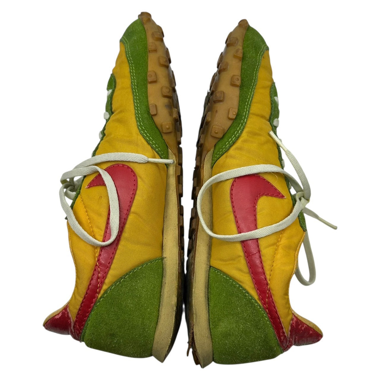 COMME des GARCONS JUNYA WATANABE MAN × NIKE(コムデギャルソンジュンヤワタナベマン × ナイキ) 02SS WAFFLE RACER LOW CUT SNEAKER ワッフルレーサー ローカット スニーカー 306695-761 WI-K112 29cm イエロー×グリーン×レッド ジュンヤマン初期 稀少品 ソール劣化有