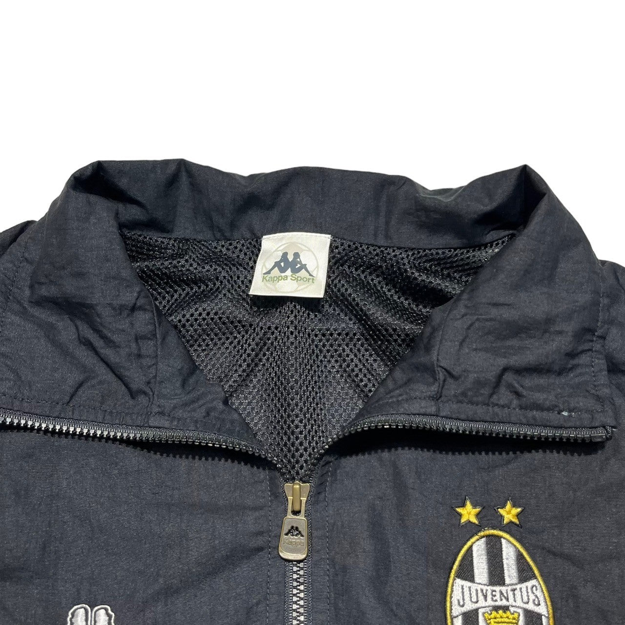 kappa(カッパ) 90's ~ 00's "JUVENTUS" Nylon training wear setup ユヴェントス ナイロン ジャージ セットアップ KF-1100 L ブラック 90年代~ トラック ジャケット ハーフ パンツ