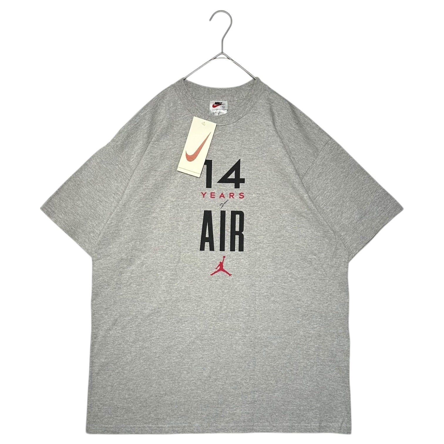 NIKE(ナイキ) 90's 14 YEAR AIR JORDAN Tee 歴代 エアジョーダン Tシャツ 133408-050 L グレー 90年代 ヴィンテージ デッドストック