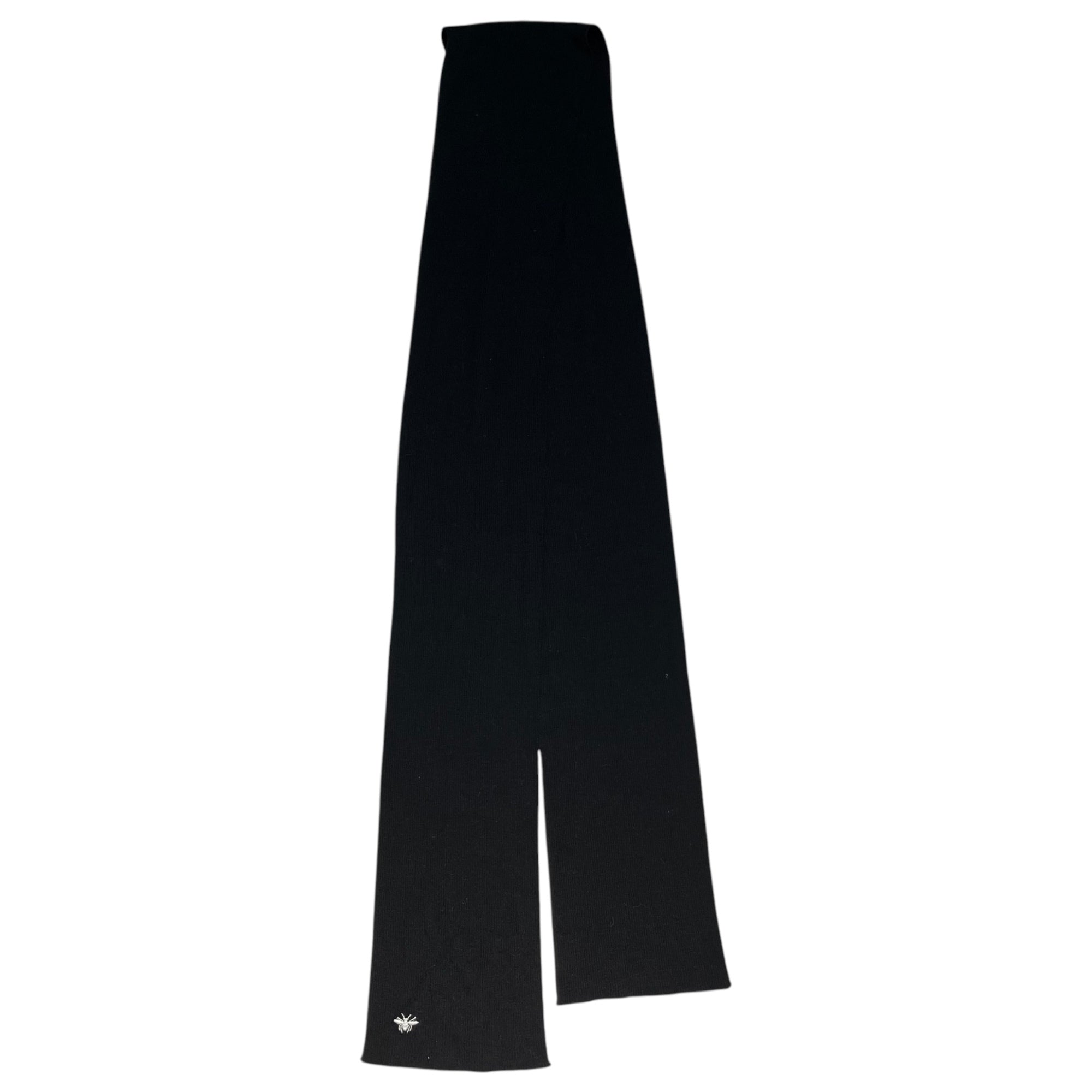 Dior HOMME(ディオールオム) Super Long Bee Logo Embroidery Scarf スーパー ロング ビー 刺繍 マフラー ブラック
