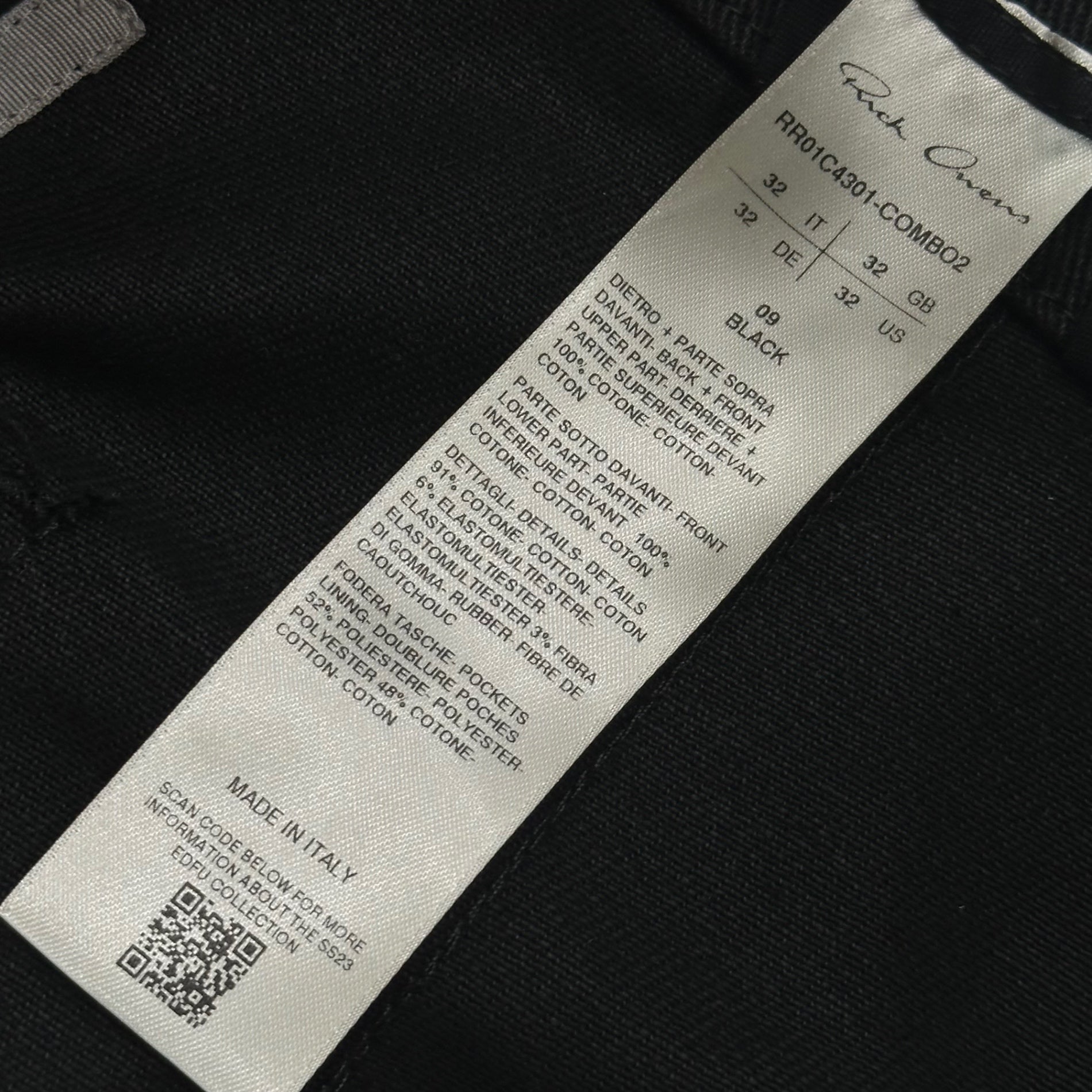 Rick Owens(リックオウエンス) 23SS Denim Slivered Bootcut in Black - SVRN デニム スリヴァード ブーツカット フレア パンツ RR01C4301-COMBO2 32 ブラック