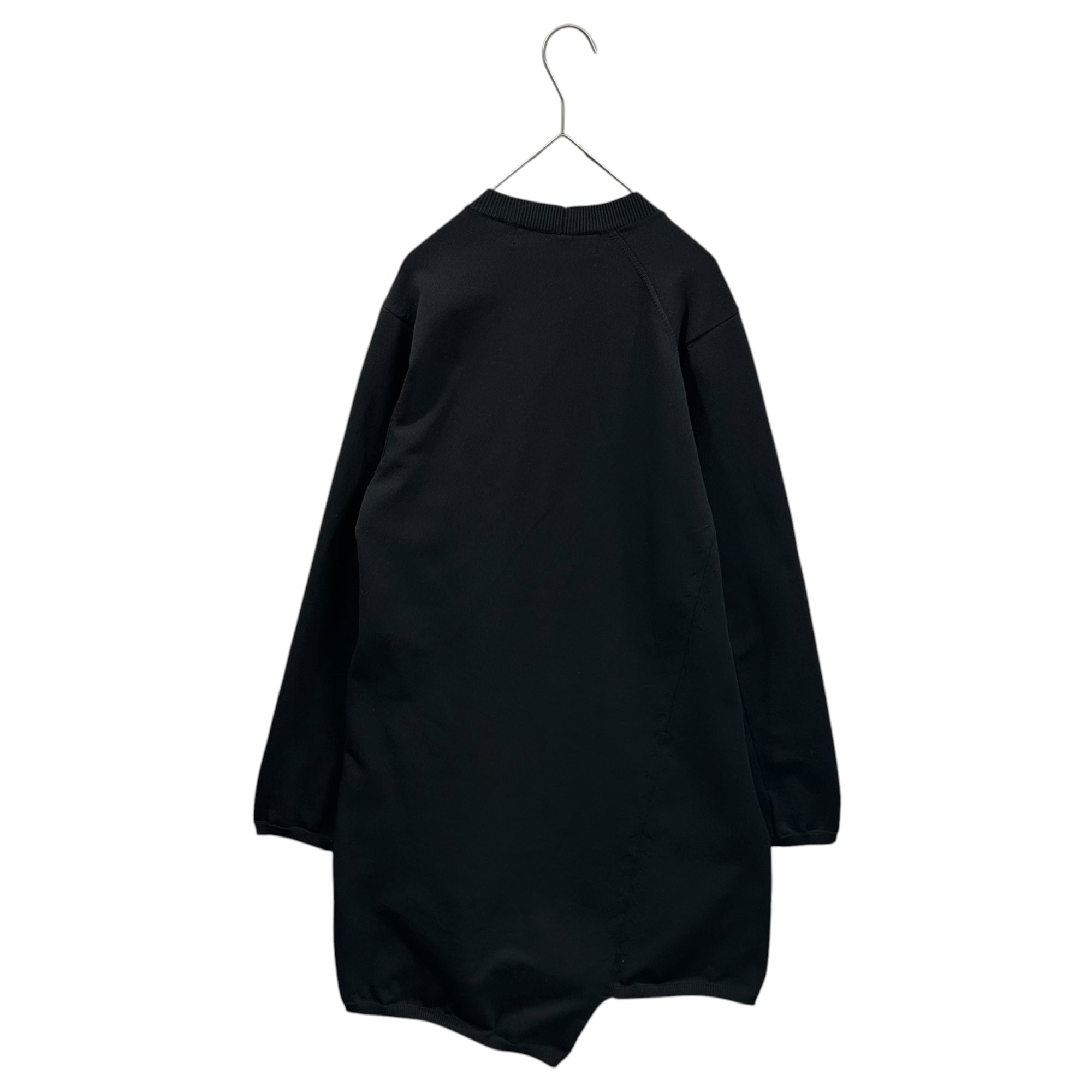 COMME des GARCONS HOMME PLUS(コムデギャルソンオムプリュス) 18AW Esther Long-Sleeve Knit with Asymmetrical Hem エステル 裾変形 ロング ニット PB-N026 S ブラック AD2018 ホワイトショック期 捻じれ
