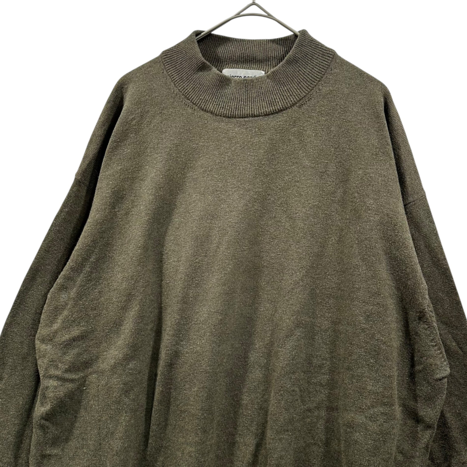 Pierre Cardin(ピエールカルダン) Mock neck long sleeve knit モックネック 長袖 ニット L カーキ