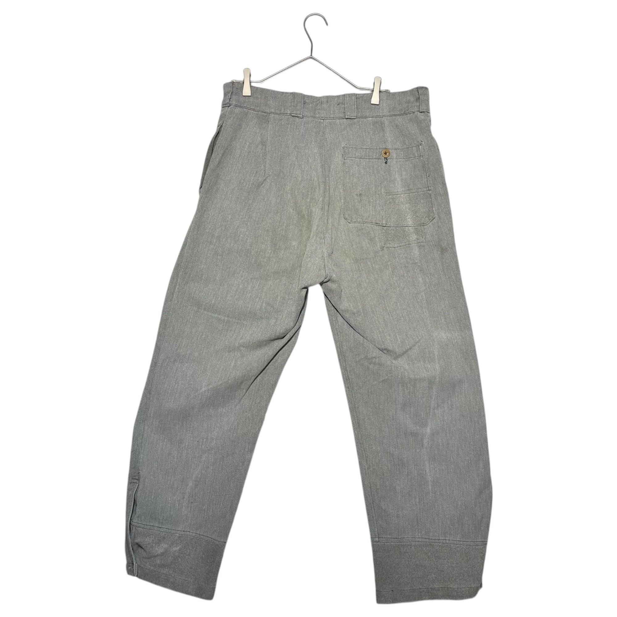 Swiss Army(スイス軍) 50's Army Denim Pants ヴィンテージ デニム ユーティリティ パンツ 72(XL程度) グレー 50年代 ミリタリー ワーク