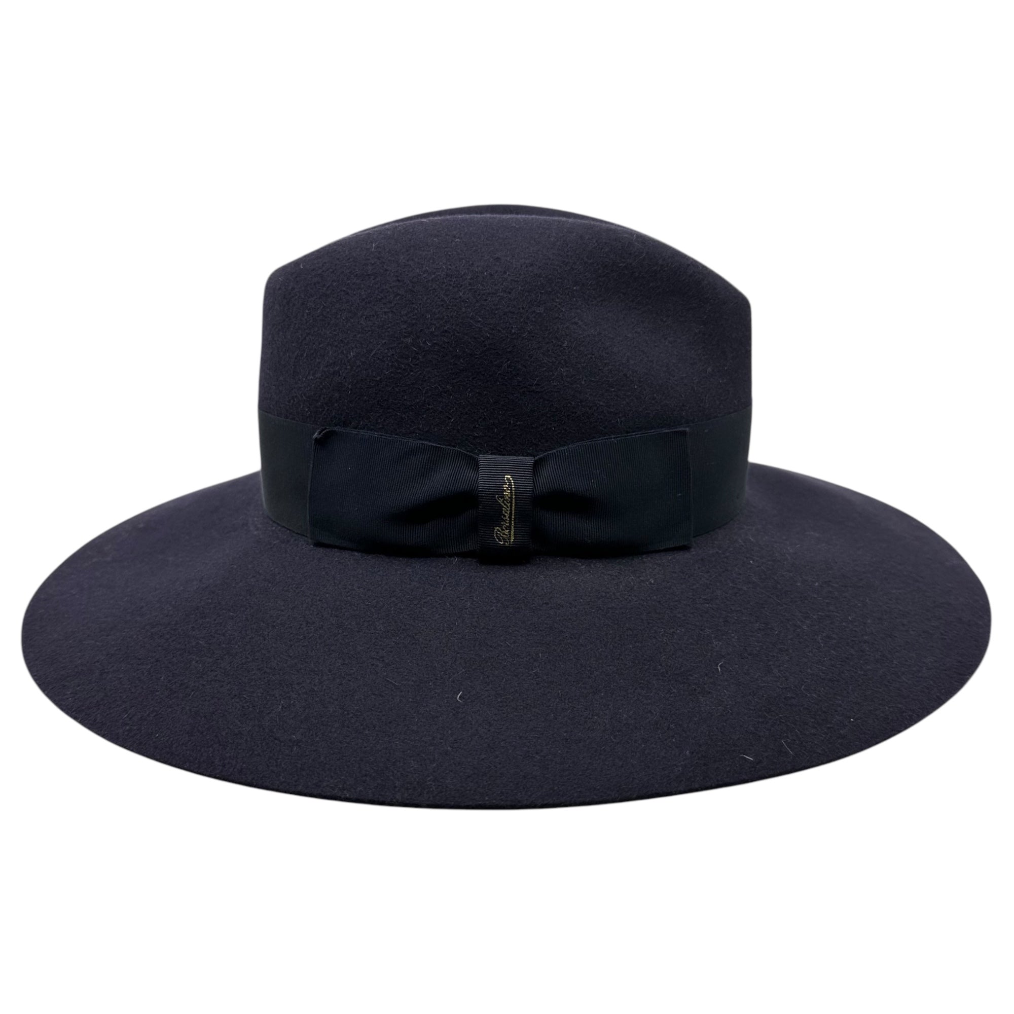 Borsalino(ボルサリーノ) wide-brimmed hat ワイドブリム ハット ネイビー 中折れ 帽子