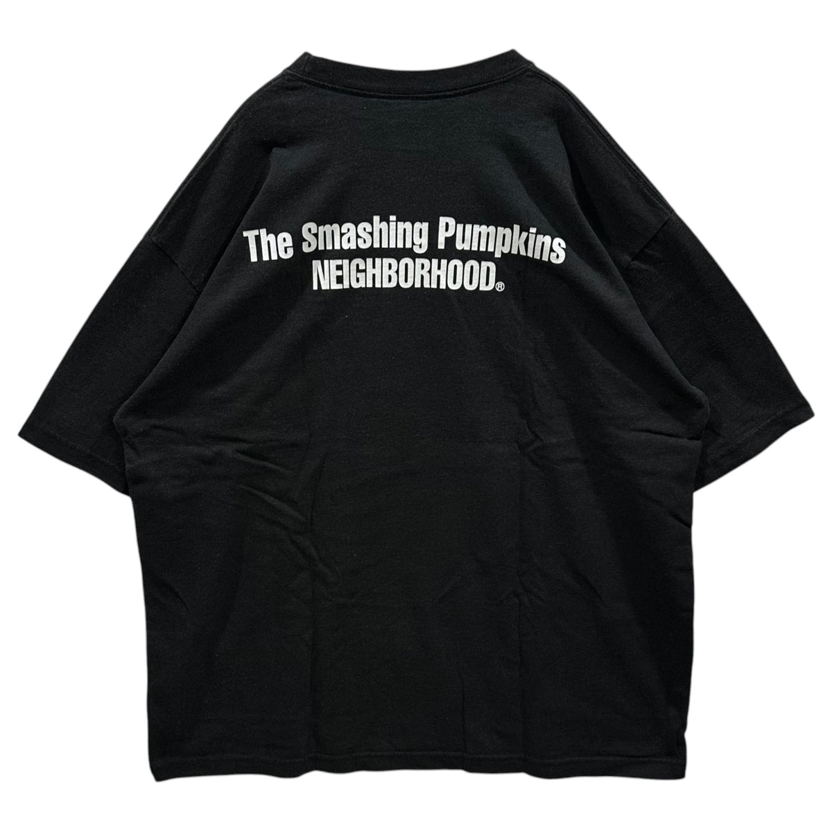 NEIGHBORHOOD × THE SMASHING PUMPKINS(ネイバーフッド × スマッシングパンプキンズ) 2026SS TEE SS-1 ヴィンテージ加工 プリント Tシャツ 261PCNH-ST03S XL ブラック