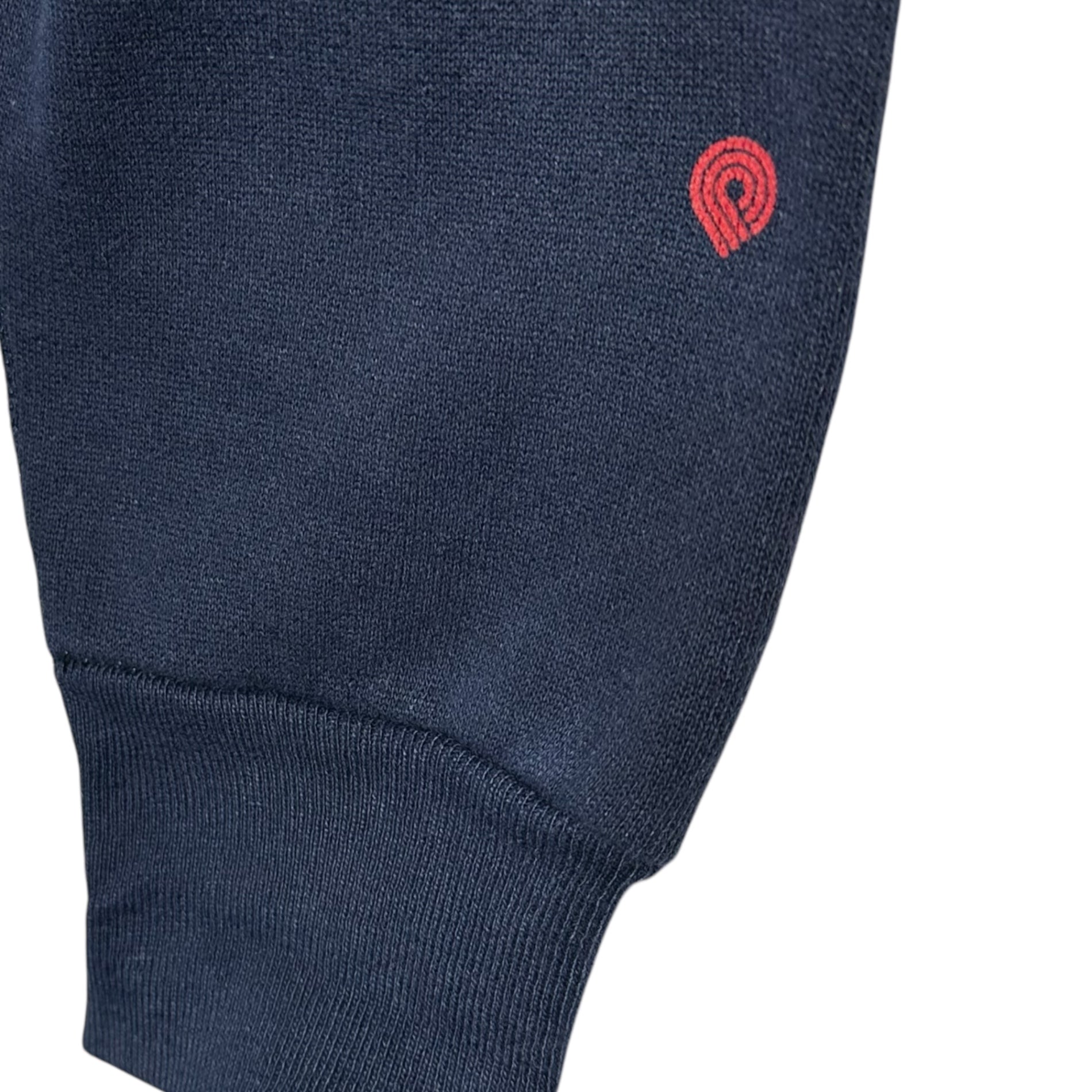 VINTAGE(ヴィンテージ) 80's vintage side print crew neck brushed lining sweatshirt 80年代 ヴィンテージ サイドプリント クルーネック 裏起毛 スウェット DISCUSボディ M ネイビー