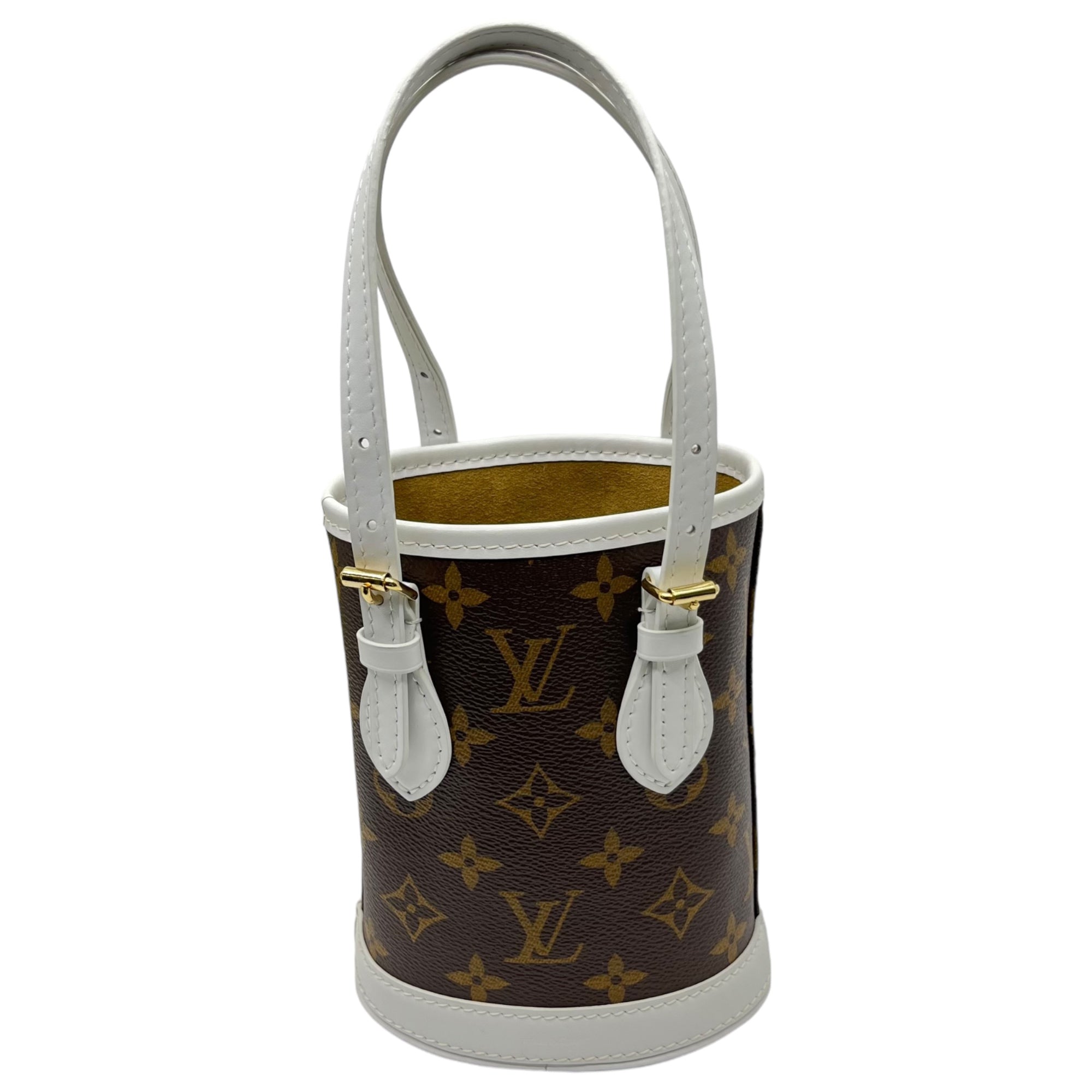 LOUIS VUITTON(ルイヴィトン) 22AW Nano Bucket ナノ・バケット モノグラム M81489 ブラウン×ホワイト 2WAY ショルダー バッグ バケツ