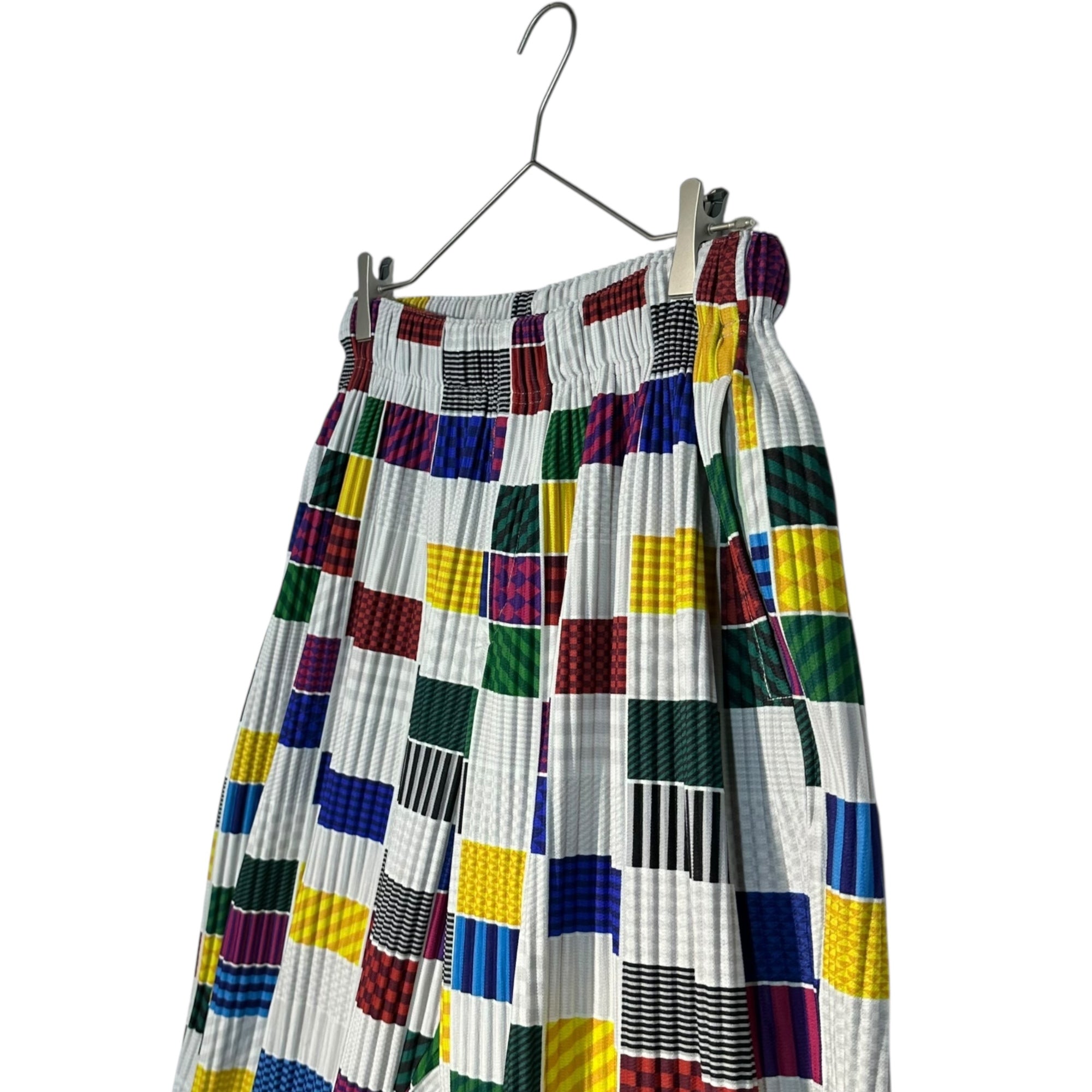 HOMME PLISSE ISSEY MIYAKE(オムプリッセイッセイミヤケ) Random Check Pleated Pants ランダム チェック プリーツ パンツ S マルチカラー