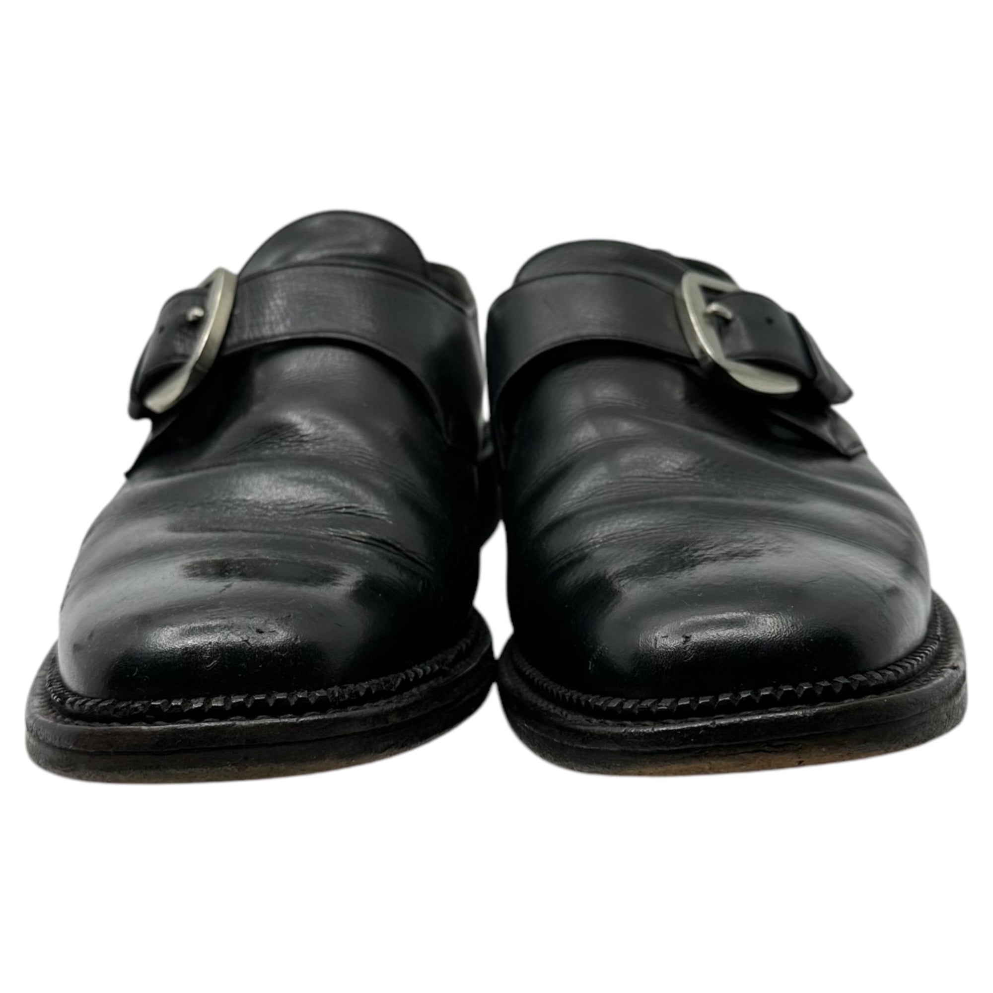 REGAL(リーガル) Single monk-strap leather shoes シングル モンク ストラップ レザー シューズ TI2321 25EE(25cm) ブラック 革靴 ドレス