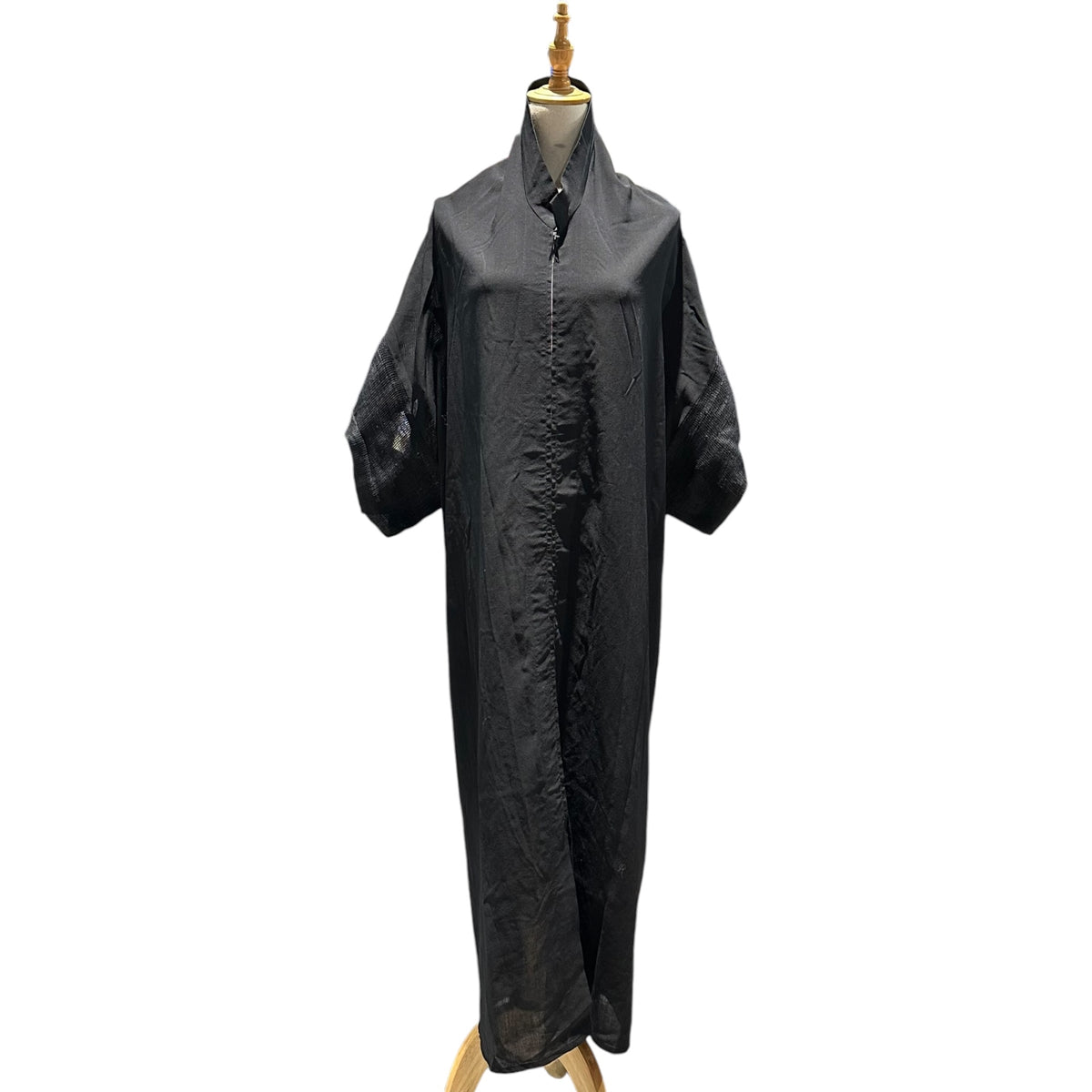 YOHJI YAMAMOTO(ヨウジヤマモト) Vintage Linen-Sleeve Zip-Up Dress ヴィンテージ リネン スリーブ ジップ アップ ワンピース FB-D78-101 S ブラック